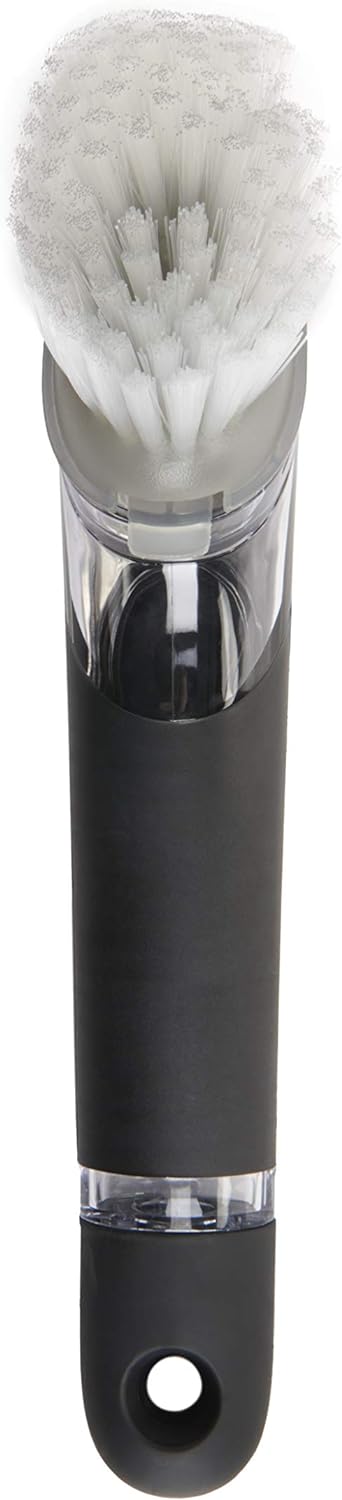 OXO Steel Soap Dispensing Dish Brush, Dish Scrubber - Image 7
