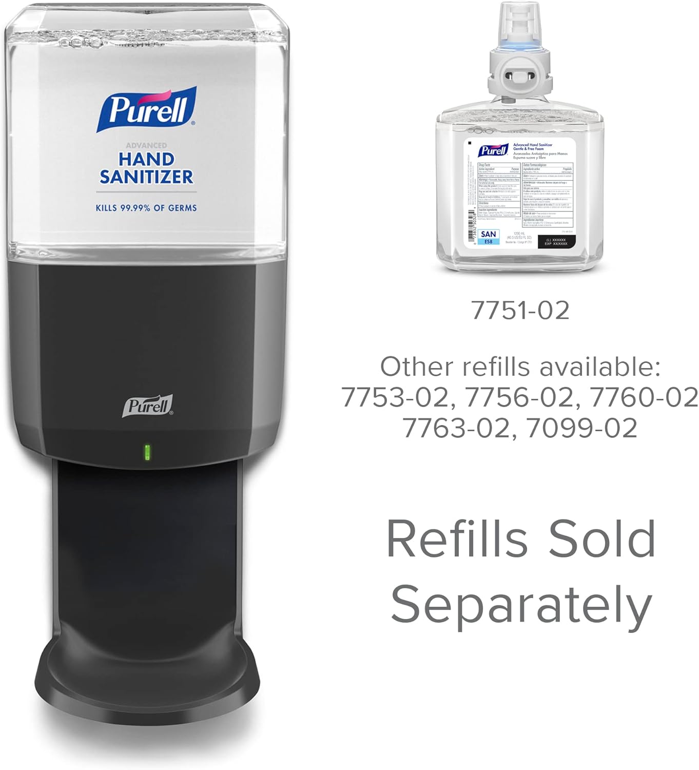 PURELL ES8 Automatic Hand Sanitizer Dispenser, Graphite, for 1200 mL PURELL ES8 Hand Sanitizer Refills (Pack of 1) - 7724-01 - Image 6
