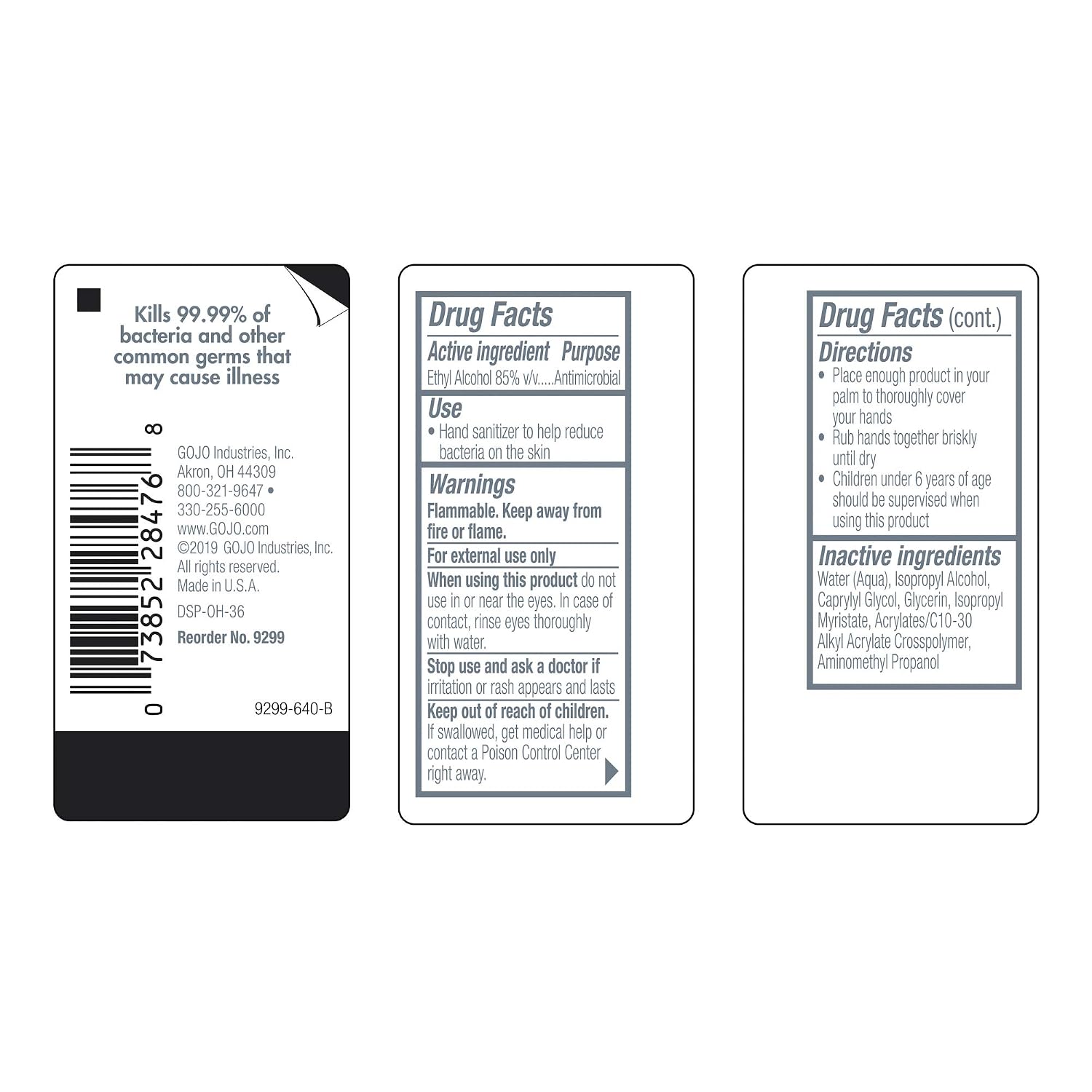 Purell VF PLUS Hand Sanitizer Gel, Fragrance Free, 2 fl oz Travel Size Flip Cap Bottle (Pack of 24) - 9299-24 - Image 3