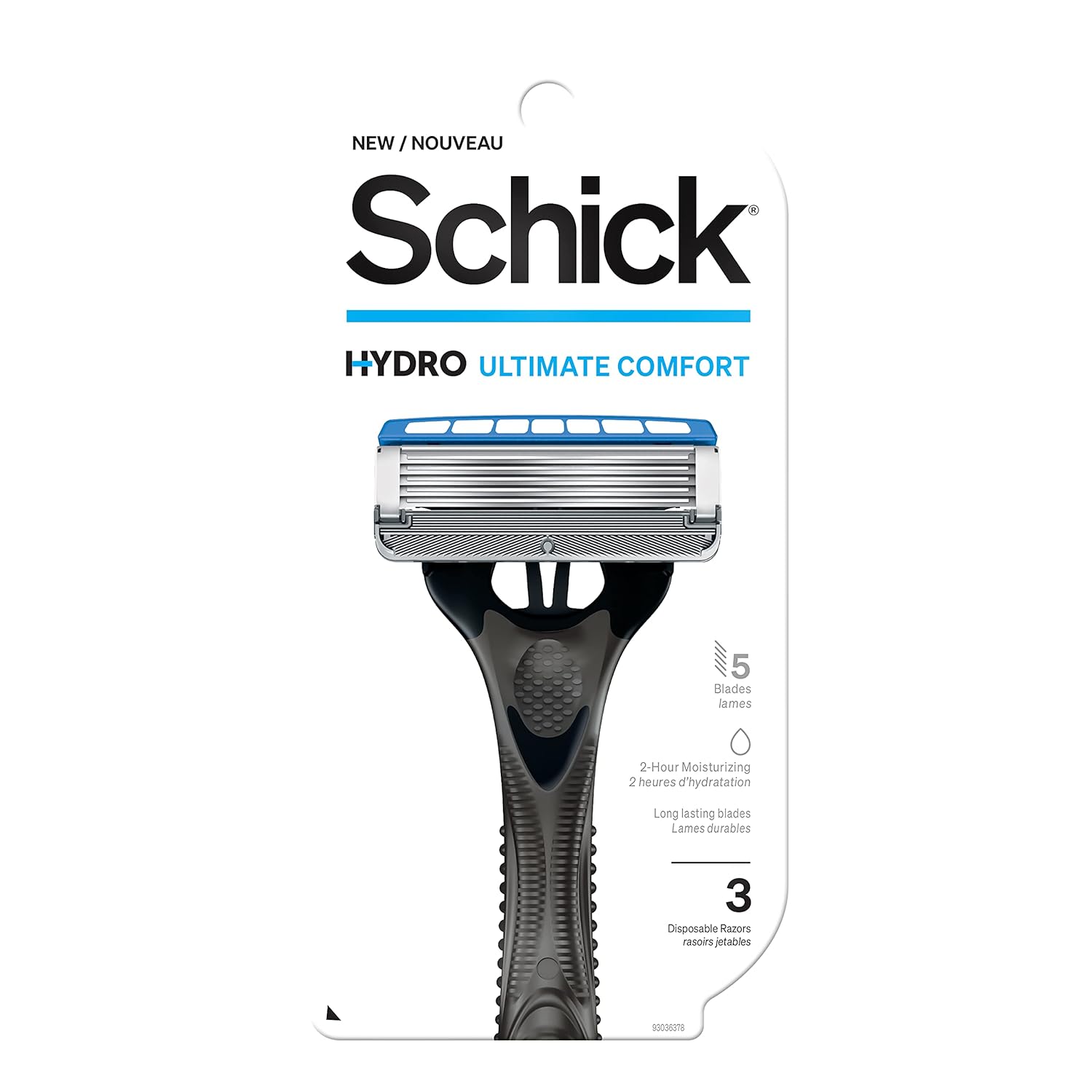 Schick Hydro 5 Disposable Razor for Men with Hydrating Gel Reservoir, 3 Count (Pack of 1) - Image 2