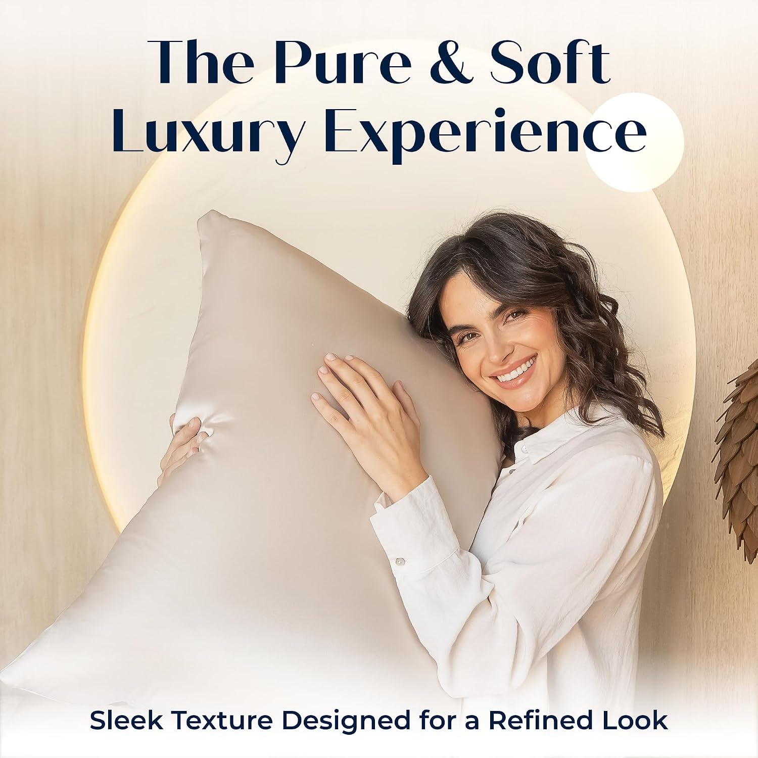 Mulberry Silk Pillowcase – Pure Silk Pillow Cover for Healthier Hair & Smoother Skin – Soft, Breathable and Temperature-Regulating, Luxurious Silk Case Colors Beige-S - Image 6