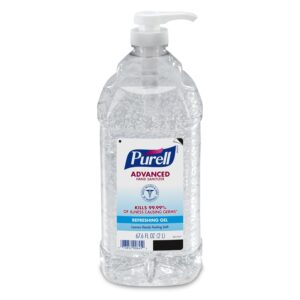 Purell Advanced 9625-02-EC Hand Sanitizer Refreshing Gel, cl Scent, 2 L, Tabletop Pump Bottle, 2-Pack