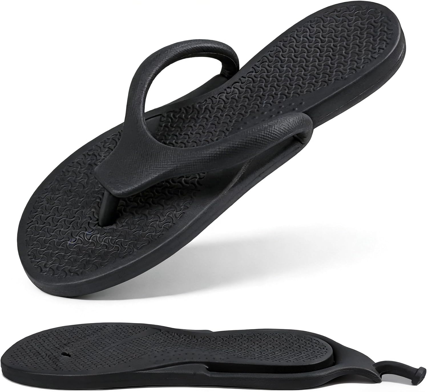 ZOORON Flip Flops for Women Men Lightweight Shower Shoes Foldable Travel Slippers Non-Slip Quick-Dry Bathroom Summer Beach Thong Sandals