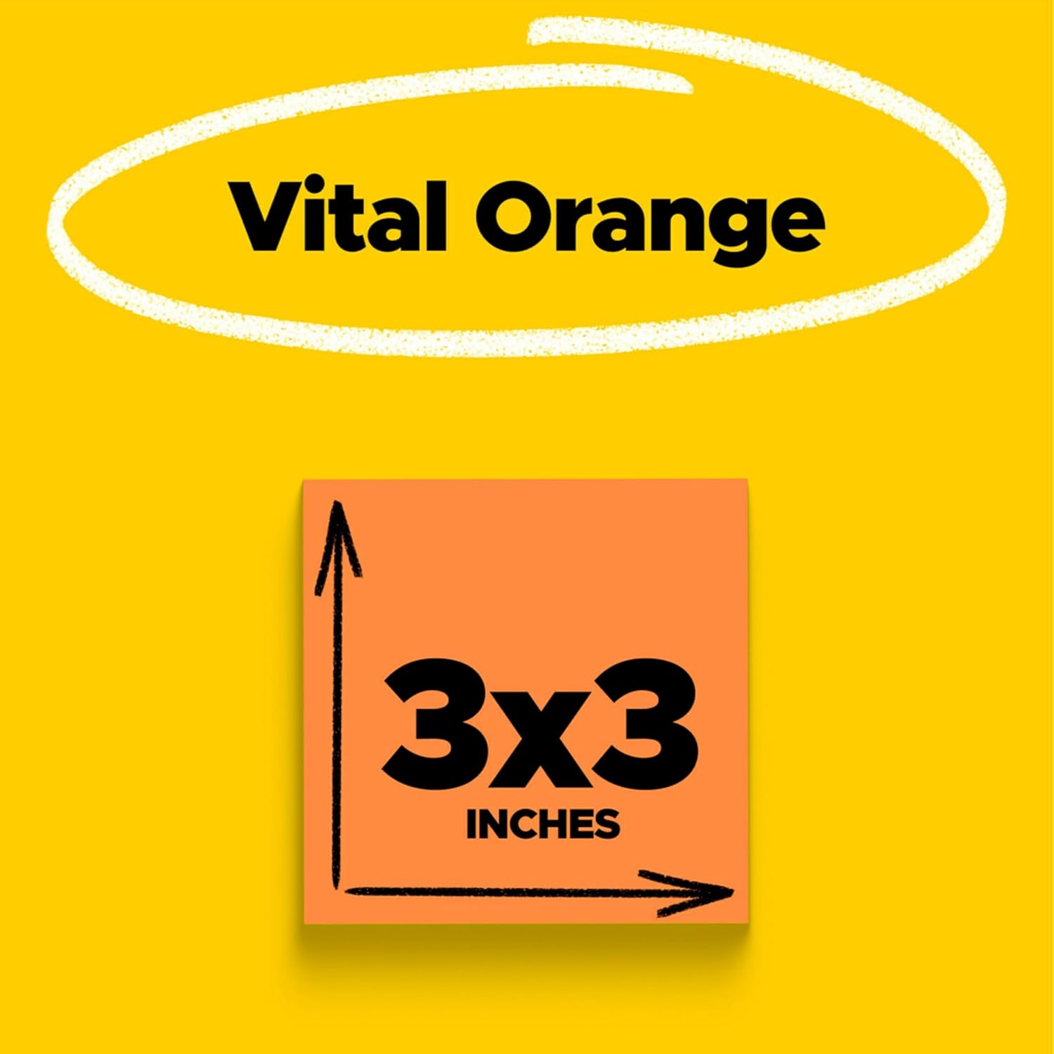 Post-it Super Sticky Notes, 5 Sticky Note Pads, 3 x 3 in., School Supplies, Office Products, Sticky Notes for Vertical Surfaces, Monitors, Walls and Windows, Vital Orange - Image 4