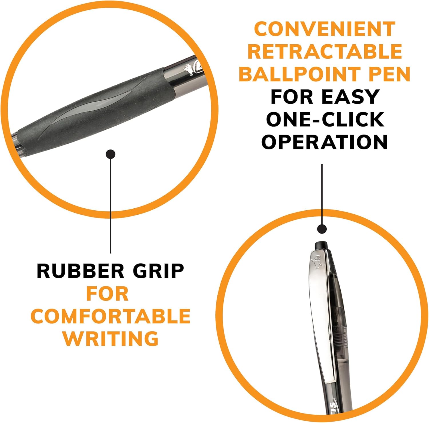 BIC Glide Black Retractable Ballpoint Pens, Medium Point (1.0mm), 4-Count Pack, Ultra Smooth Writing Black Pens - Image 7