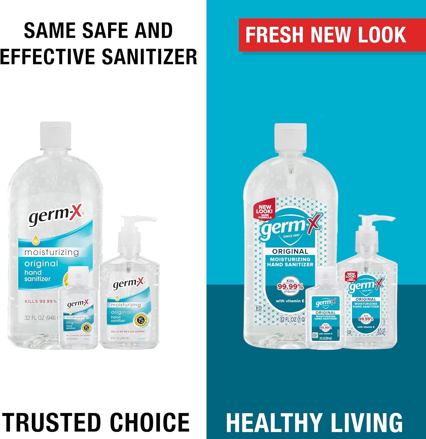 Germ-X Original Hand Sanitizer, 2 Fl oz (Pack of 24), Less Drying Moisturizing Gel with Vitamin E, No Rinse Formula, Display Pack, Mini Travel Size for On-The-Go - Image 3