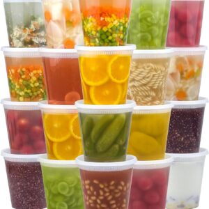 Dealusy 50 Set 32 oz Deli Containers with Lids, Leak-Proof BPA Free Plastic Take Out Bowls, Food Storage Containers for Takeout Meal Prep Storage, Freezer, Microwave & Dishwasher Safe