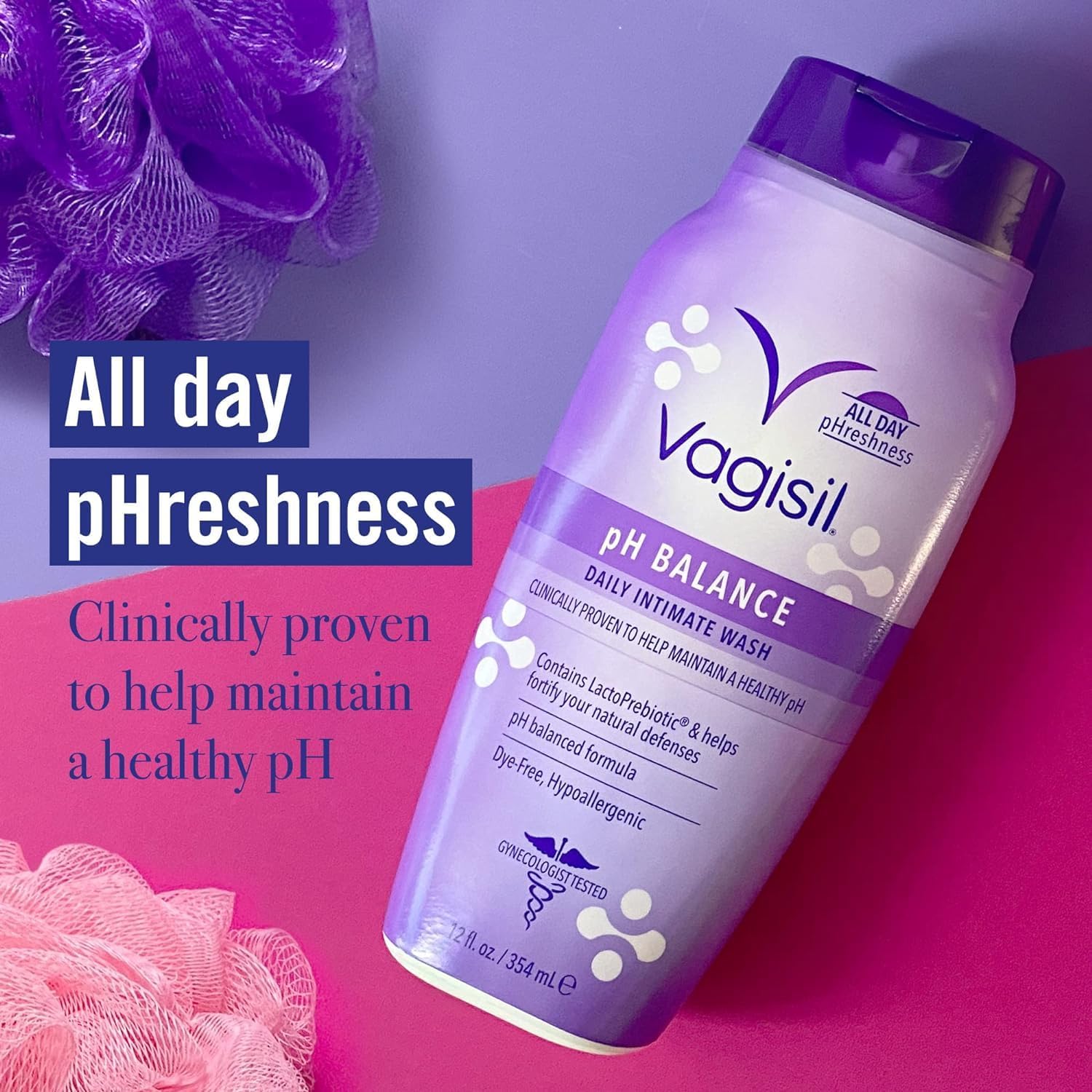 Vagisil Feminine Wash for Intimate Area Hygiene, pH Balance, Gynecologist Tested, Hypoallergenic, 12 oz, (Pack of 3) - Image 4