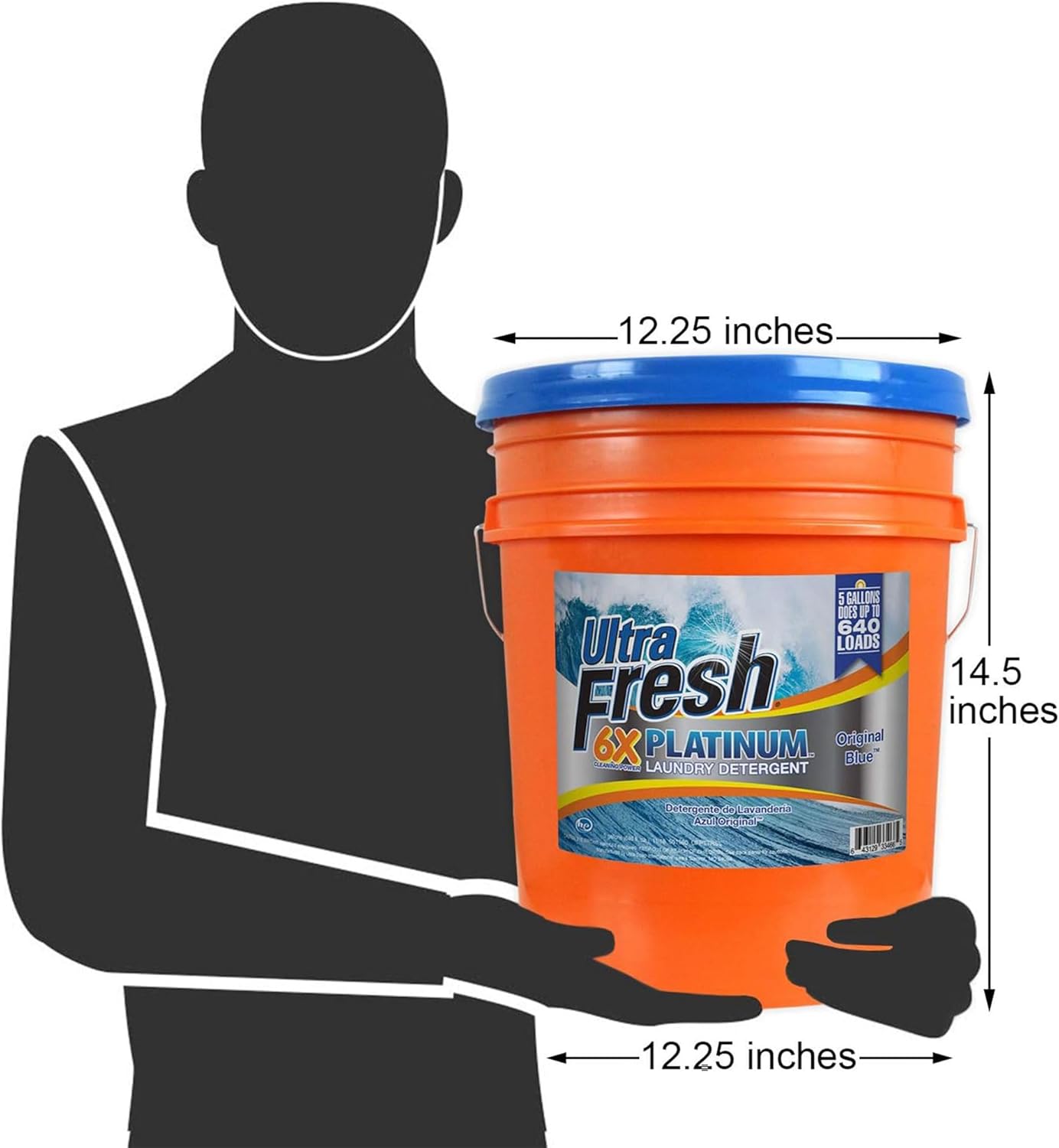Ultra Fresh 6X Platinum 5 Gallon Liquid Laundry Detergent, Concentrated Laundry Soap with Deep Cleaning Power for Washing Machine, Original Blue - Image 3