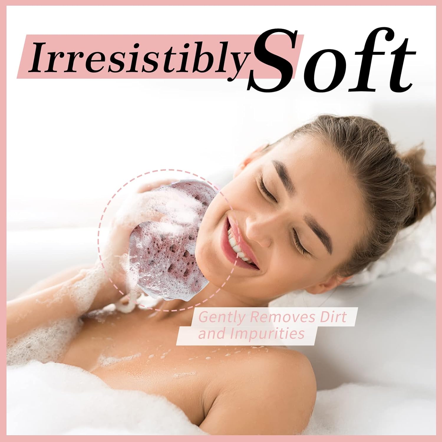 3 Pcs Bath Sponge for Women, Men, Teenager, Body Wash Sponges Loofah Body Scrubber, 3 Colors & Large Size Shower Pouf Cleaning Loofahs for Shower Exfoliating - Image 6
