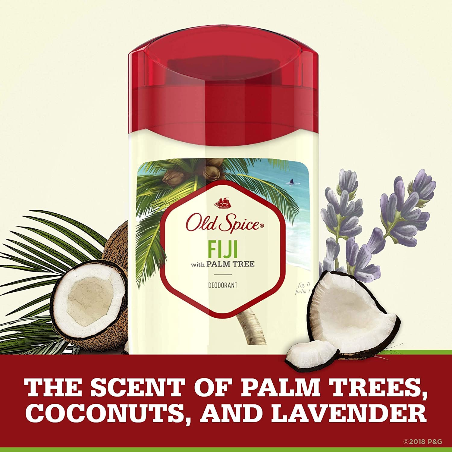 Old Spice Aluminum Free Deodorant for Men Fiji With Palm Tree Scent Inspired By Nature 3 Oz, Pack Of 3 - Image 4