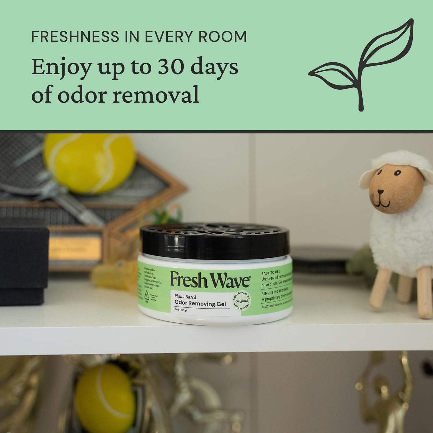 Fresh Wave Odor Removing Gel, 7 oz., Pack of 3 - Odor Absorbers for Home, Safer Odor Relief, Natural Plant-Based Odor Eliminator, Every 7 oz. lasts 15-30 Days, For Cooking, Trash & Pets - Image 5