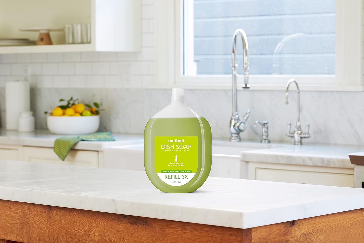 Method Gel Dish Soap Refill, Lime + Sea Salt Scent, Powerful Cleaning Formula, Large Refill Tub, Cuts Through Grease, 54 Fl Oz - Image 8