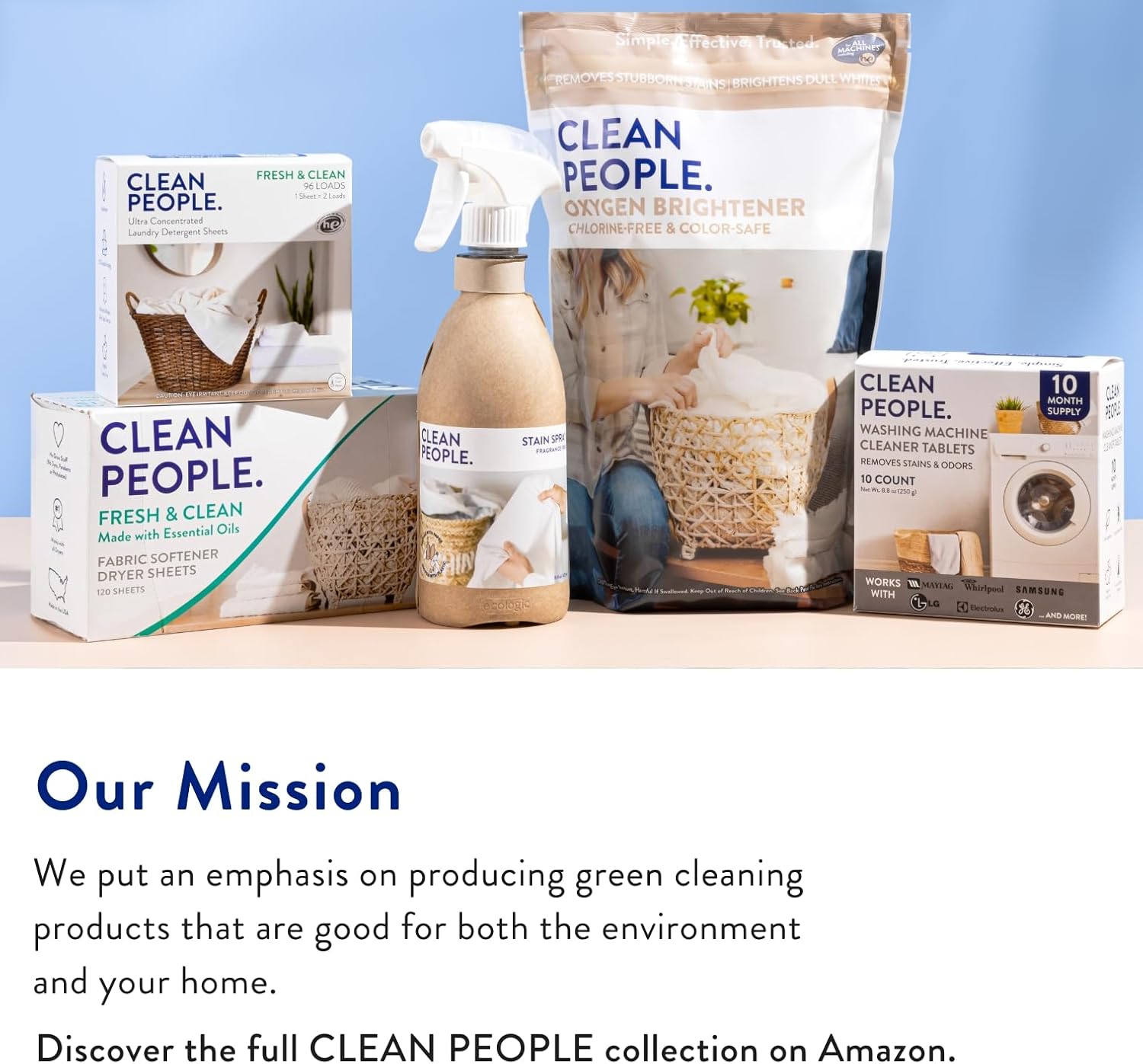 The Clean People Liquid Laundry Detergent - Recyclable Packaging, Stain Fighting - Ultra Concentrated, Laundry Soap - Spring Scent, 50 fl oz - Image 8