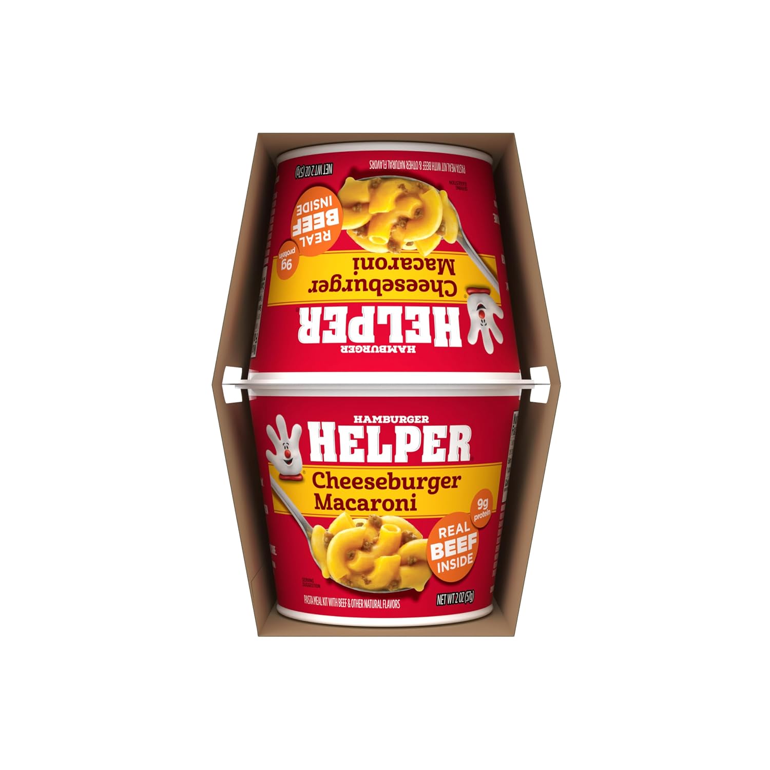 Hamburger Helper Cheeseburger Macaroni Microwave Cup (2 oz - 12 Pack) No Artificial Flavors, Ready in 4 Minutes, Quick Meals for Midweek Dinners, Busy Evenings & Families On-the-Go,Contains Milk, Soy - Image 6