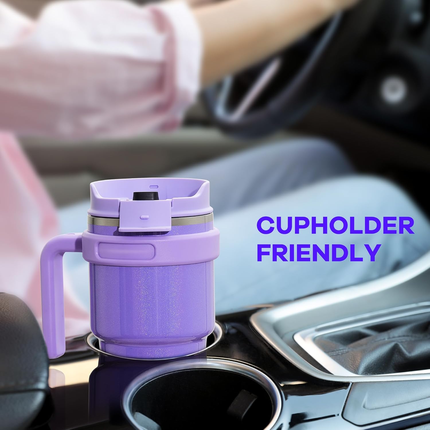 20 oz Insulated Coffee Mug Tumbler with Handle, Stainless Steel Travel Mug Tumbler with Lid and Straw,Double Wall Vacuum Leak Proof Ice Coffee Thermal Cup, Black - Image 7