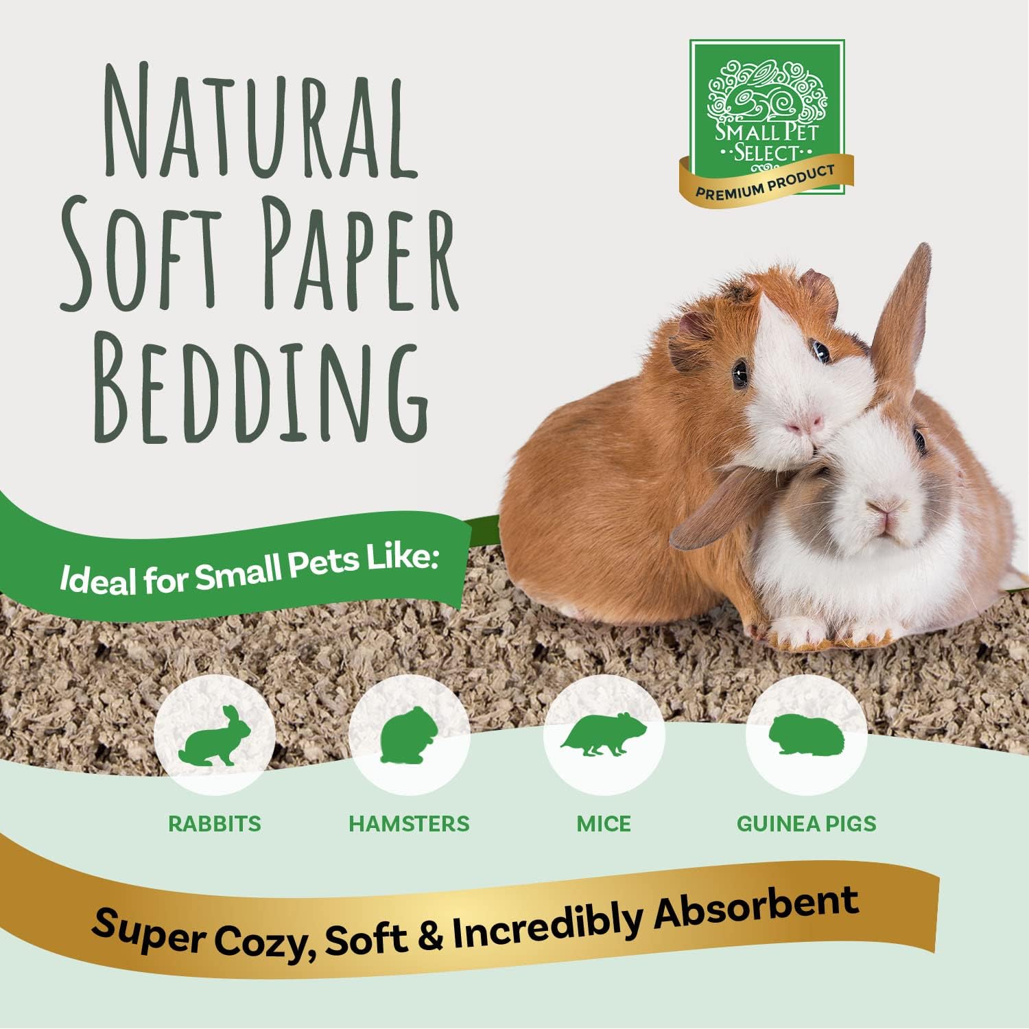 Small Pet Select Premium Small Animal Bedding, Natural Soft Paper Bedding for Small Indoor and Outdoor Pets, Made in USA, Jumbo Size 178 L Pack - Image 3
