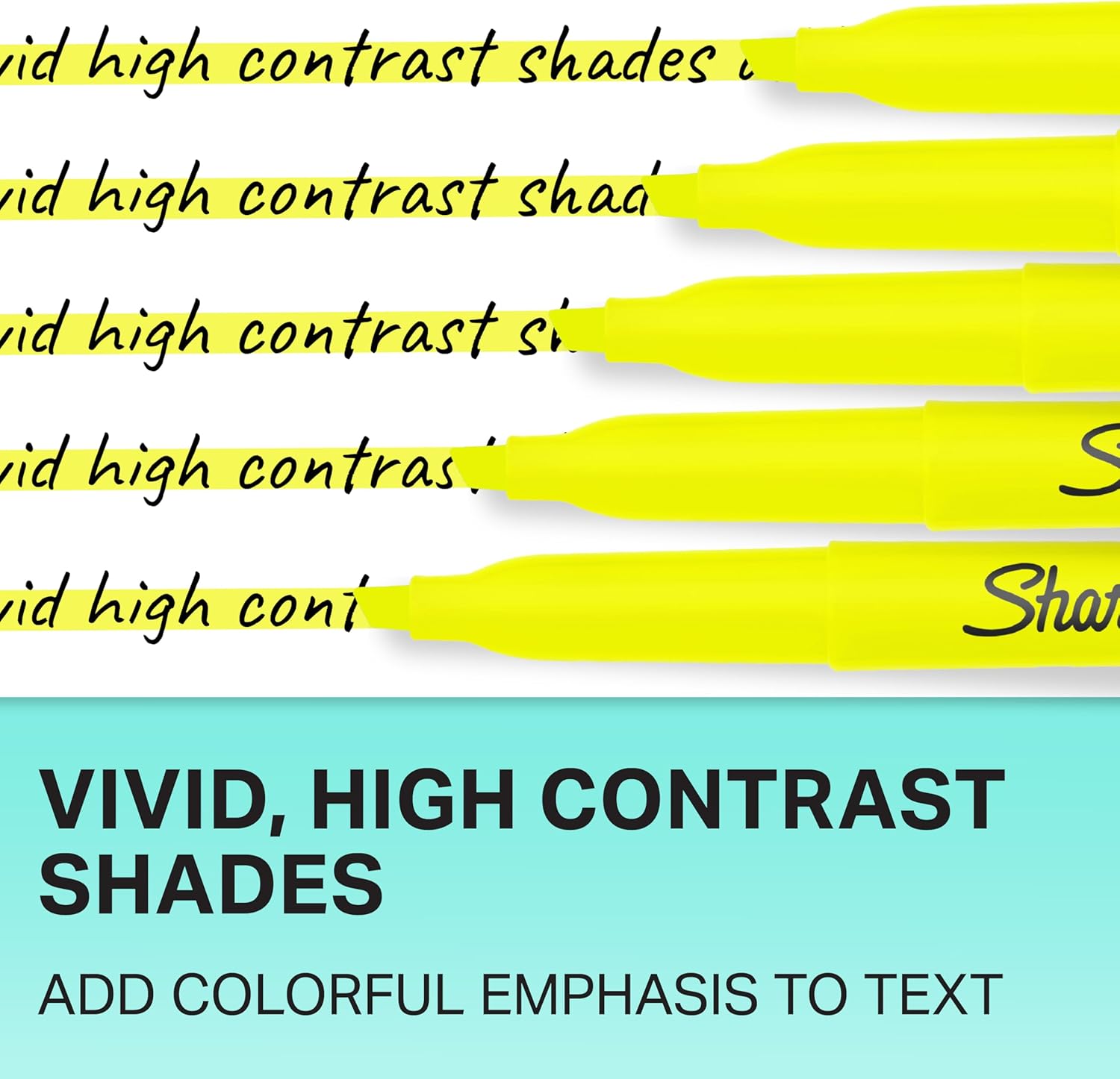 Sharpie Pocket Style Highlighters, Narrow Chisel Tip, Fluorescent Yellow, 8 Count - Image 6