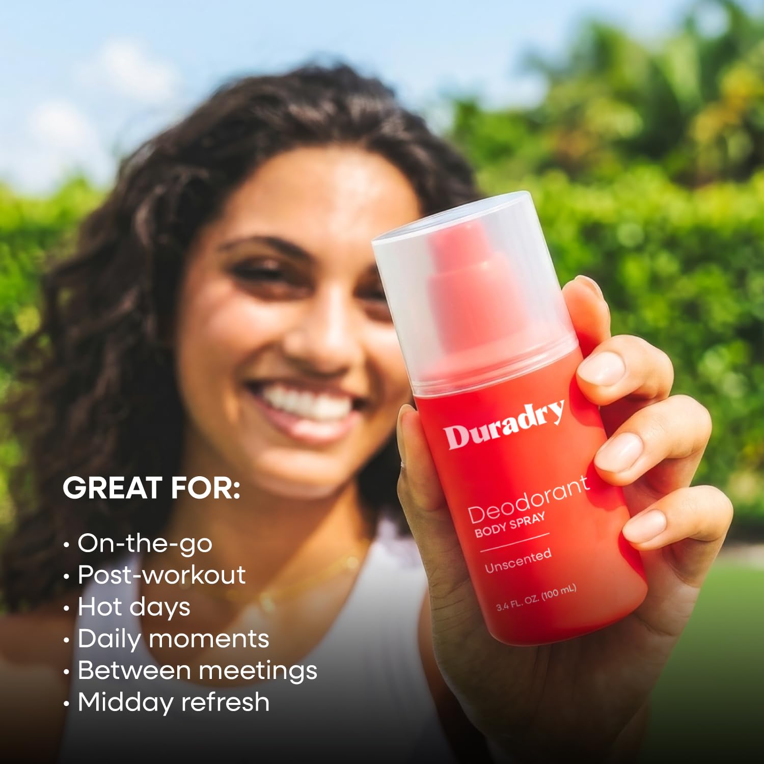 Duradry Aluminum-Free Deodorant Body Spray for Men and Women – Unscented Deodorant for Whole Body, Natural Odor Neutralizer, Clear and Residue Free, Non-Staining – 3.4 Fl Oz - Image 5