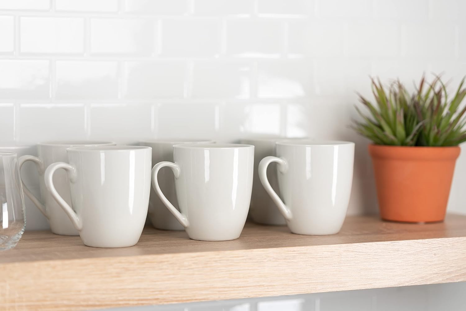 10 Strawberry Street Simply White 12 oz Mug, Set of 6 - Image 5