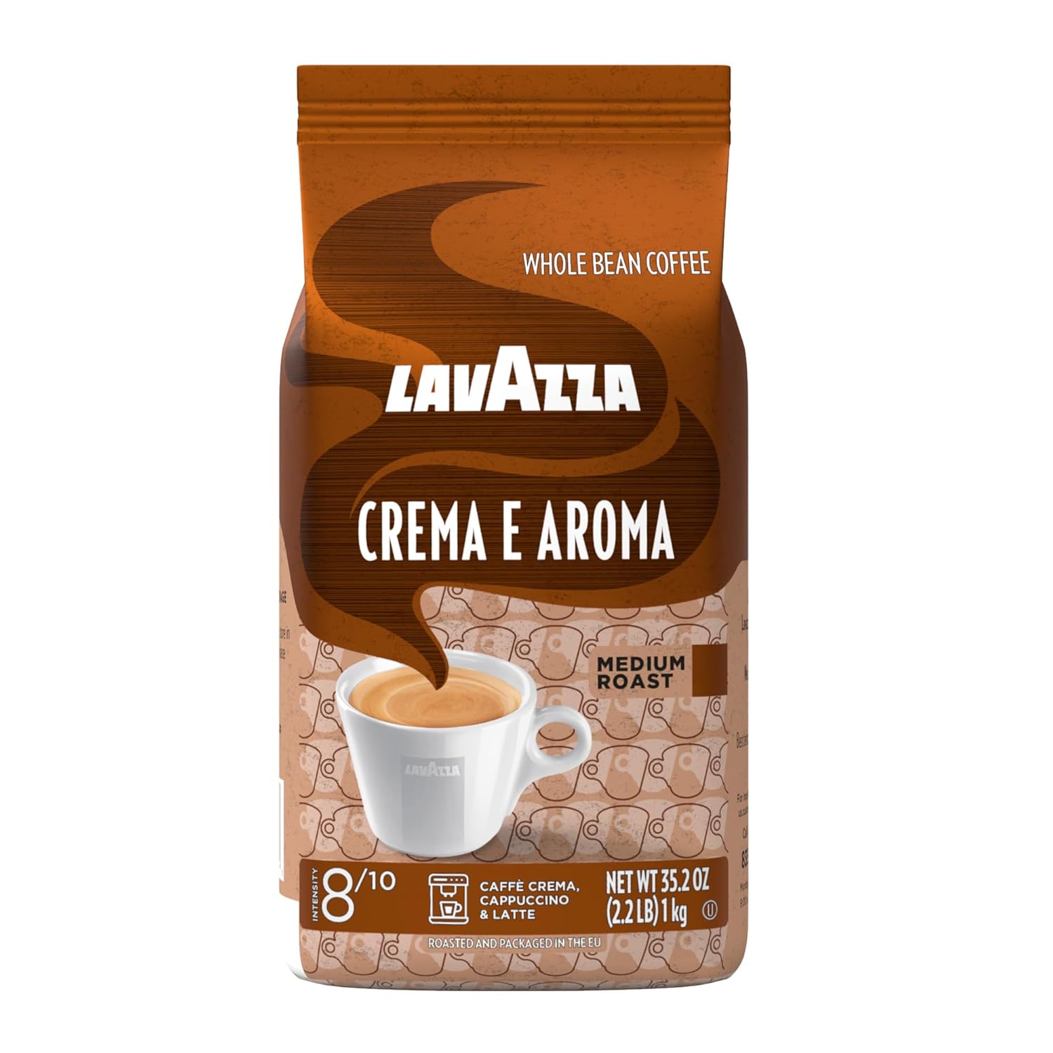 Lavazza Crema E Aroma Whole Bean Coffee Blend, 2.2-Pound Bag , Balanced medium roast with an intense, earthy flavor and long lasting crema, Non-GMO - Image 2