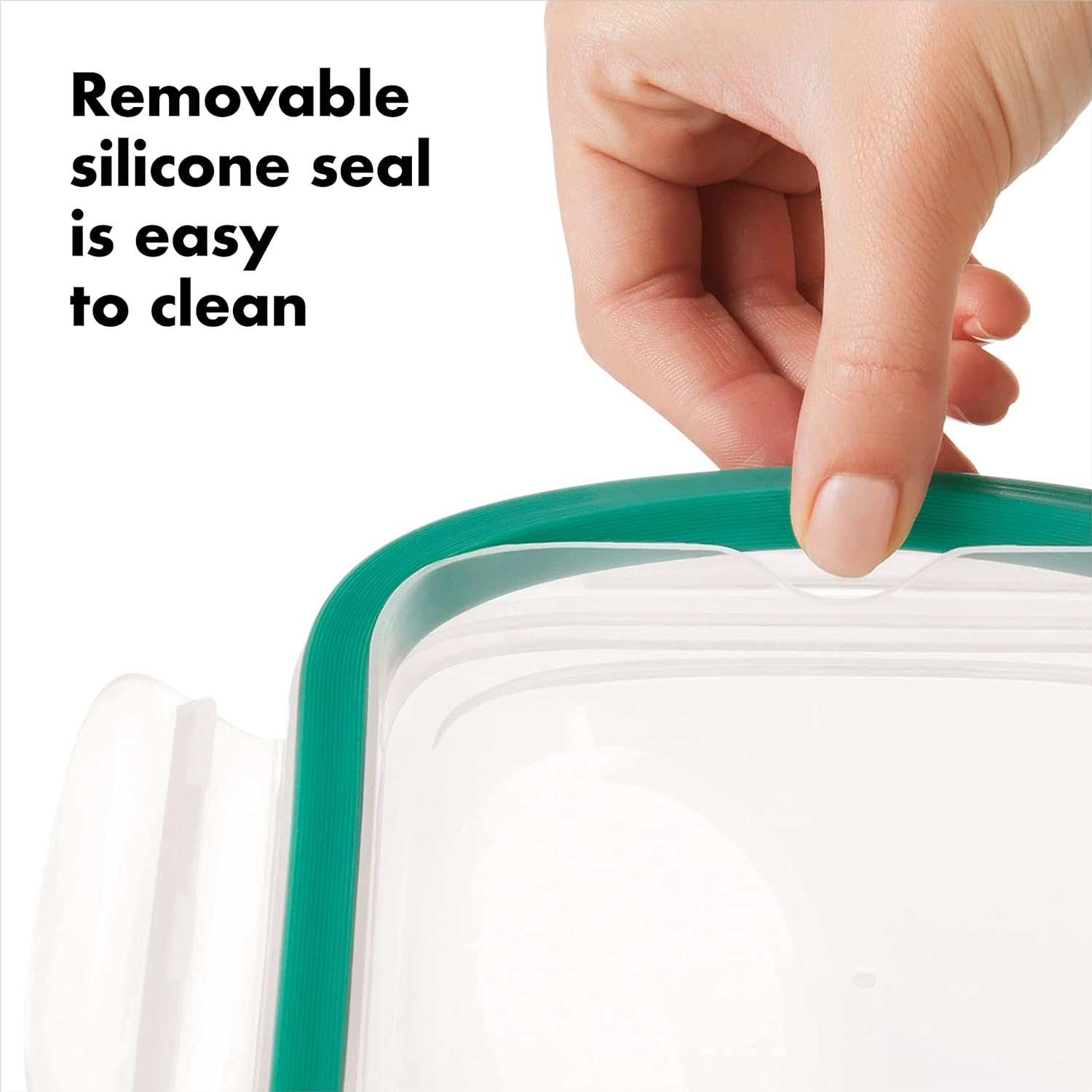 OXO Good Grips 3.5 Cup Smart Seal Airtight Glass Rectangle Food Storage Container - Image 7