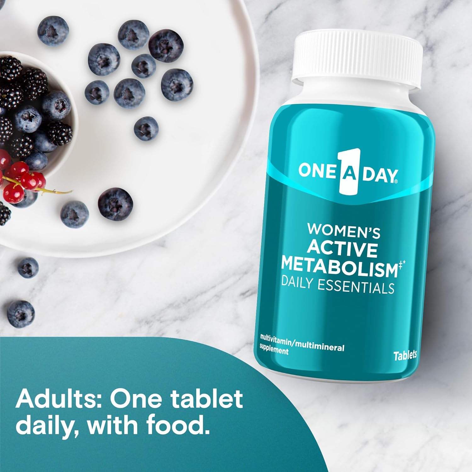 One A Day Women's Active Metabolism Daily Essential, Multivitamin for Women, Metabolism Support, Vitamins for Women with All 8 B-Vitamins, Vitamin D, Magnesium & More,120 Count - Image 6