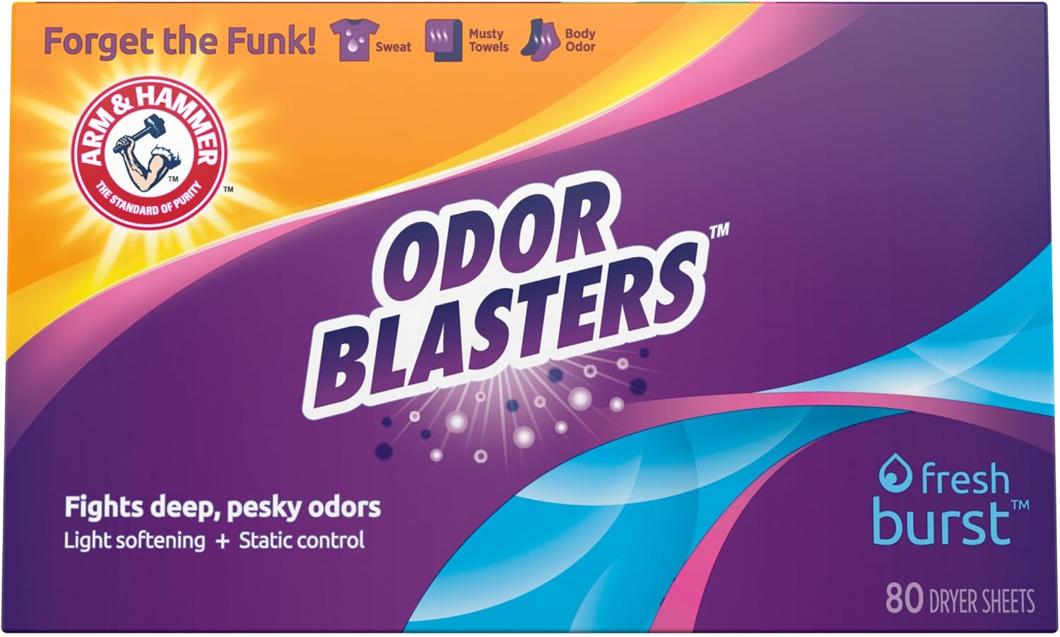 Arm & Hammer Odor Blaster Sheets Fresh Burst 80ct - Image 2