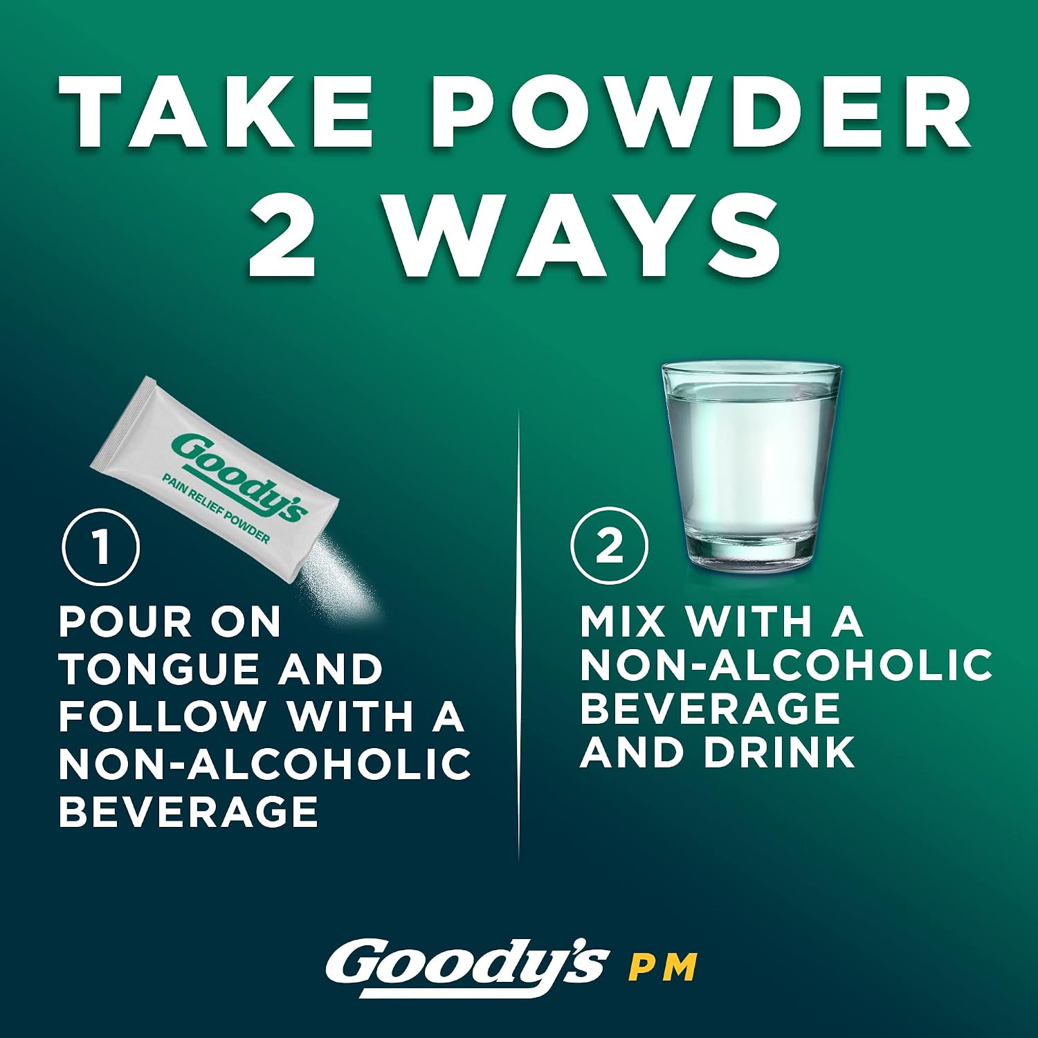 Goody's Nighttime Powder, Pain Reliever & Sleep Aid with Acetaminophen & Diphenhydramine Citrate, Caffeine Free, 6 Count, Pack of 12 - Image 5