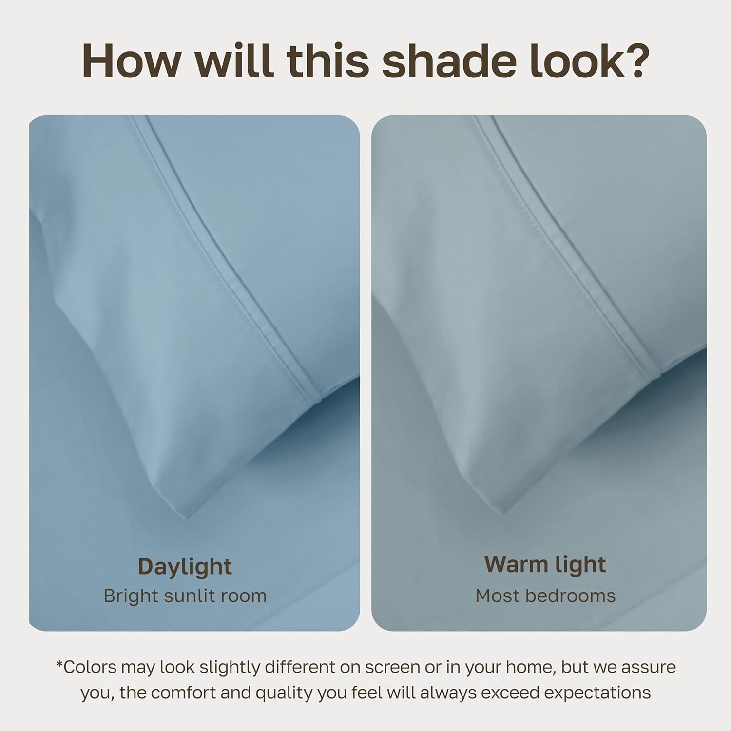 California Design Den Soft 100% Cotton Bed Sheets Queen Size Set, 400 Thread Count Good Housekeeping Award Winner, Silky Smooth Sateen Weave with Deep Pockets, Refined Queen Bed Sheet Set - Sky Blue - Image 6