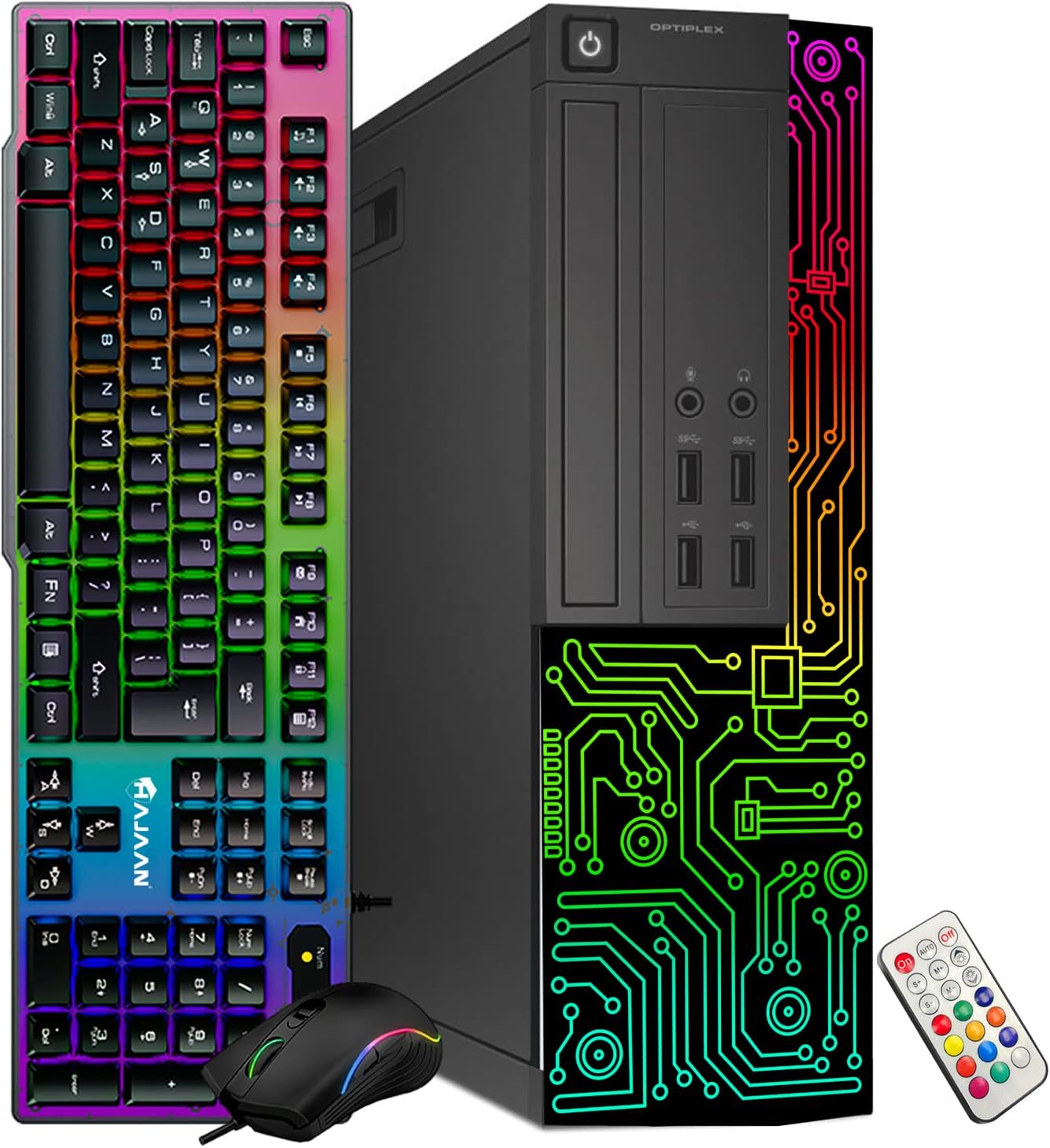 Dell Gaming OptiPlex Desktop RGB Computer PC, Intel Core i7, GeForce GT 1030 2GB GDDR5, 16GB RAM, 512GB SSD, 24 Inch HDMI Monitor, Keyboard Mouse and Headset, WiFi, Windows 11 Pro (Renewed) - Image 3