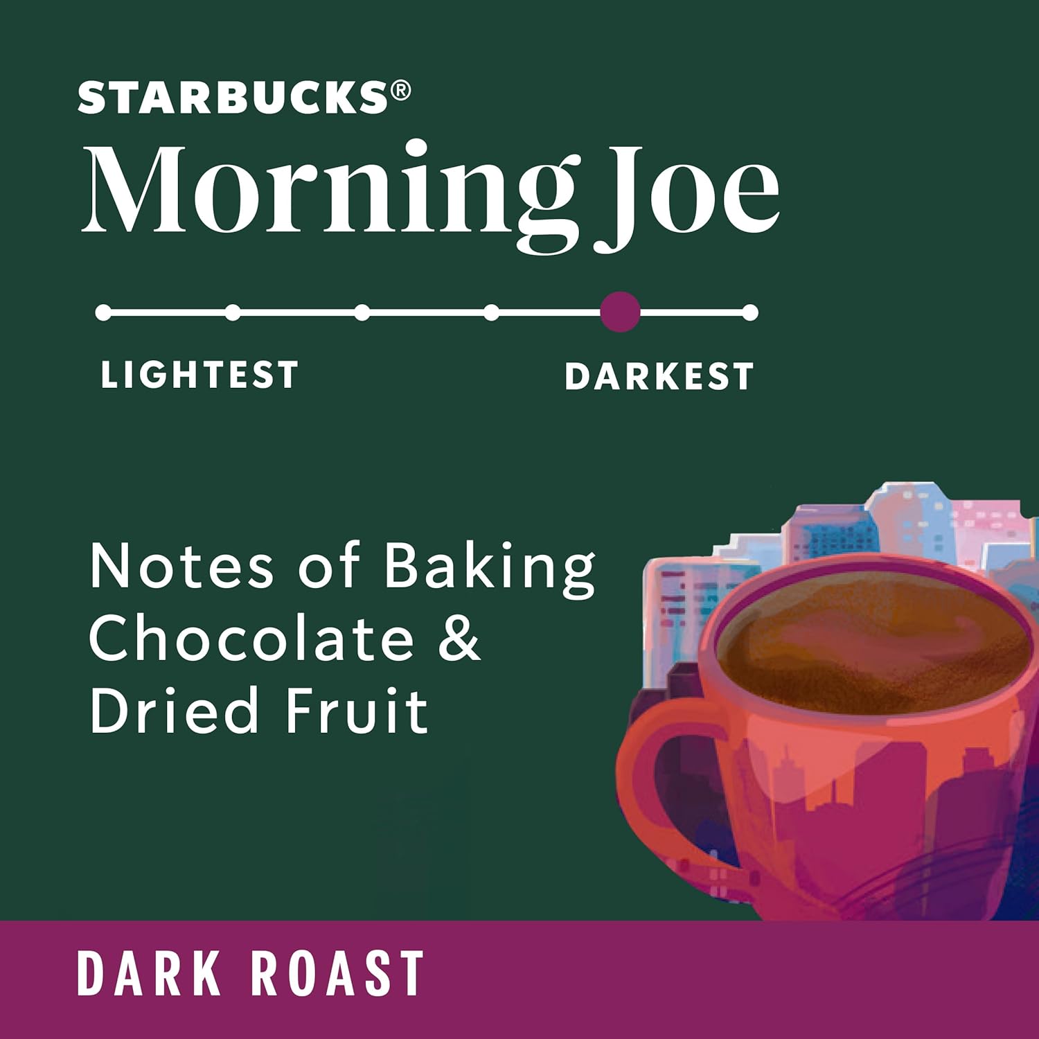 Starbucks Ground Coffee, Dark Roast Hot or Iced Coffee, Morning Joe, Six 12 oz Bags - Image 6