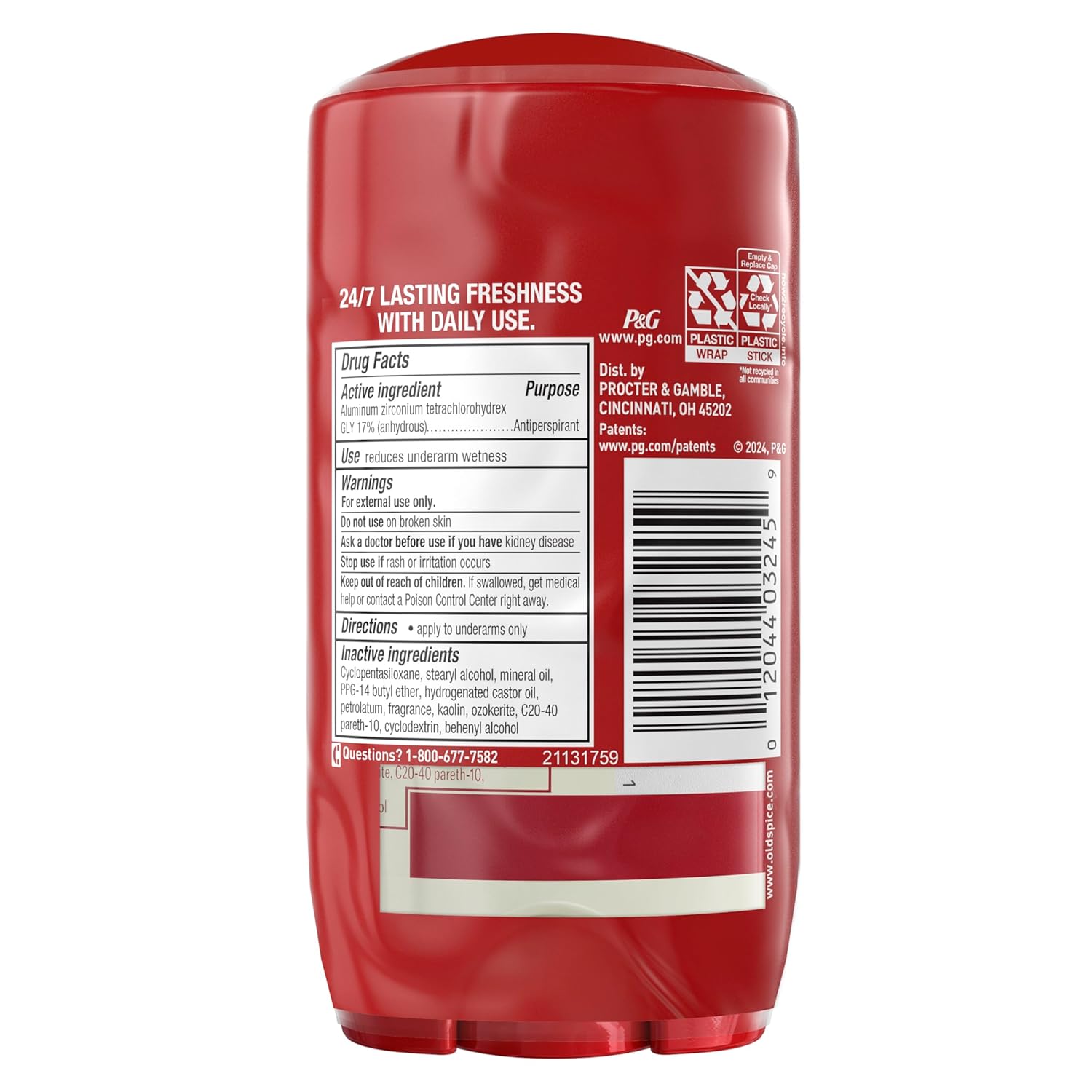 Old Spice Dry Feel Antiperspirant Deodorant for Men, 24/7 Freshness, 24/7 Sweat & Odor Protection, Gentle on Skin with Skin Conditioners, Deep Sea with Ocean Waves + Kelp Scent, 2.6 oz (Pack of 2) - Image 10