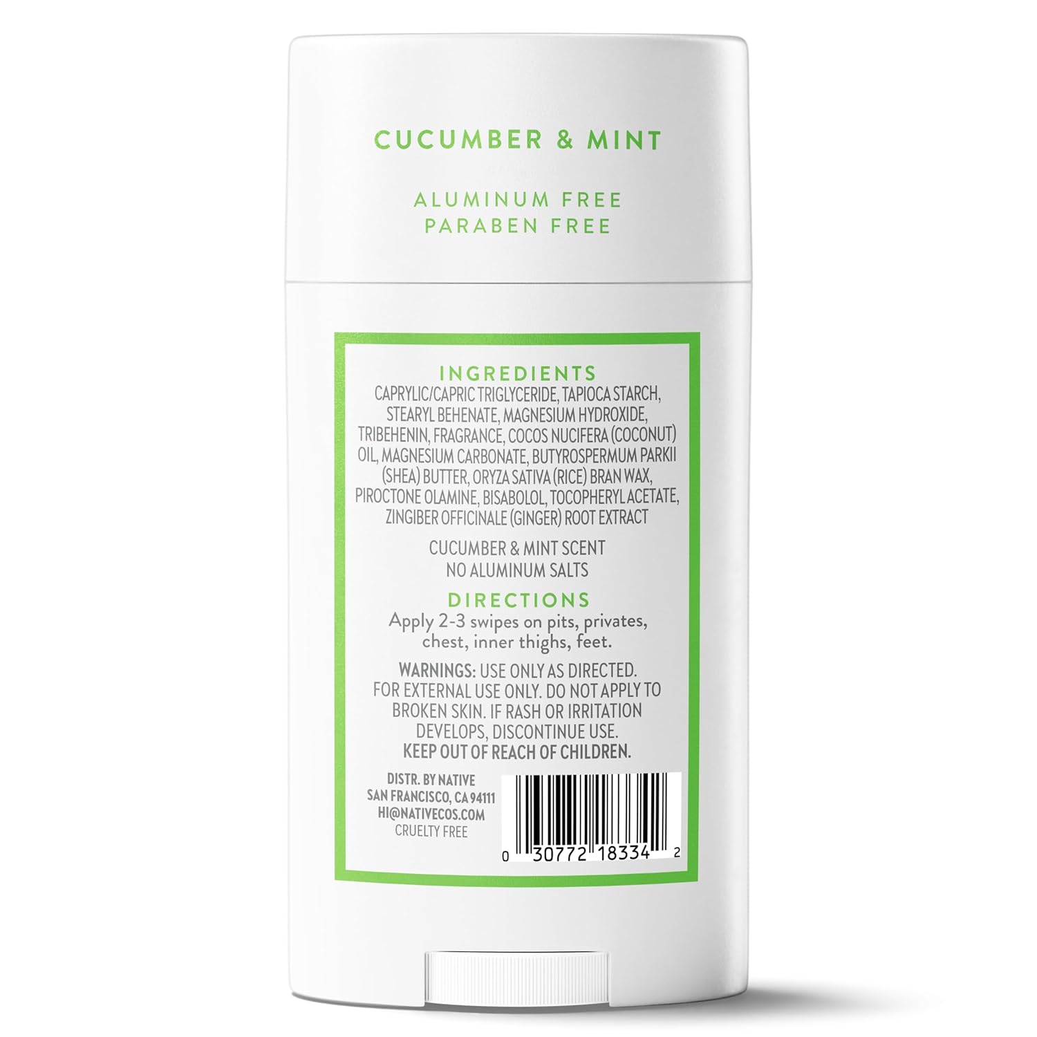 Native Whole Body Deodorant, Cucumber & Mint Scent, 72 Hour Odor Protection for Pits, Privates & More, Aluminum Free Deodorant for Men & Women with Coconut Oil & Shea Butter, 2.3oz - Image 10