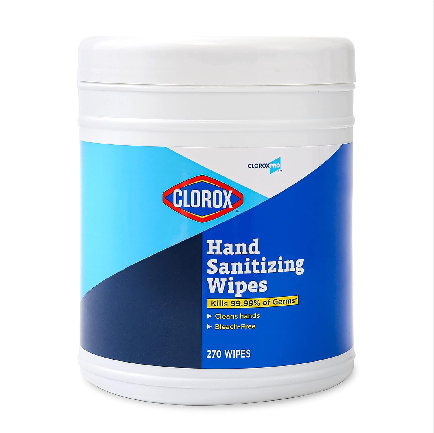 Clorox Pro Alcohol Free Hand Sanitizer Wipes with BZK, Gentle Bleach-Free Sanitizing Wipes for Hands - 0.13% BZK Formula, FDA Registered, Resealable Bulk Canister, 270 Count - Image 2