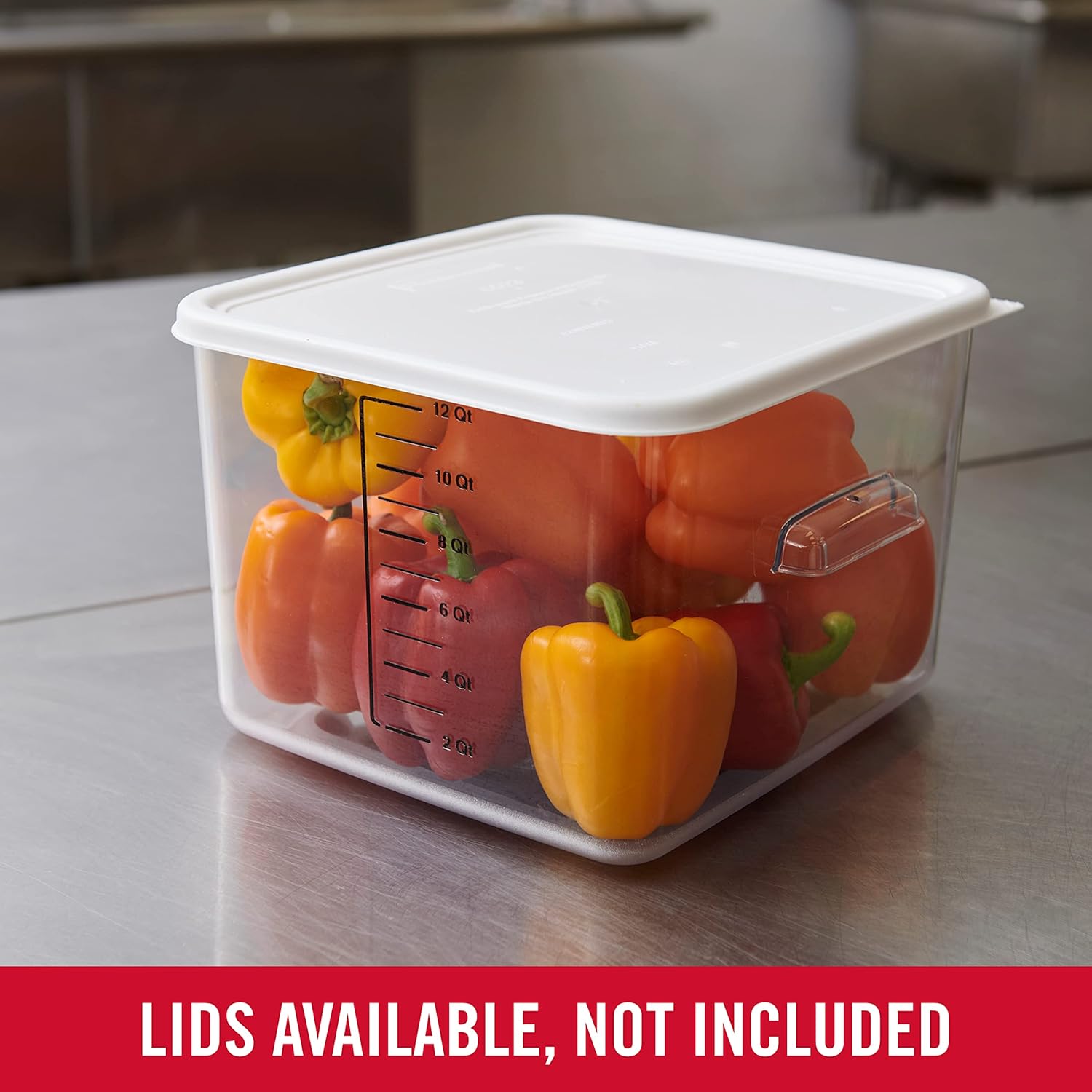 Rubbermaid Commercial Products Space Saving Square Food Storage Container 12 Quart Clear for Kitchen/Sous Vide/Meal Prep - Image 8