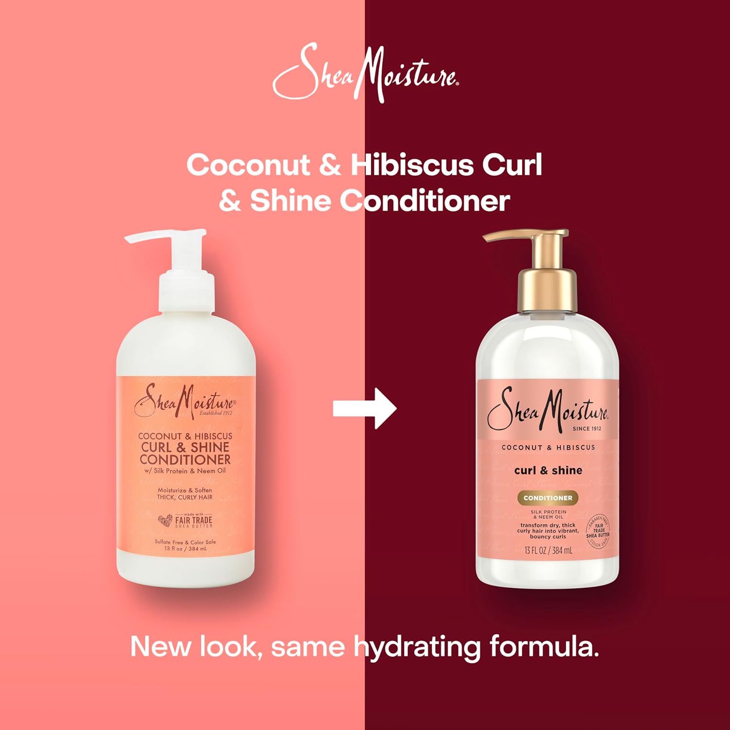 SheaMoisture Curl & Shine Conditioner Coconut & Hibiscus, for Thick, Curly Hair to Moisturize & Soften, 13 oz - Image 4