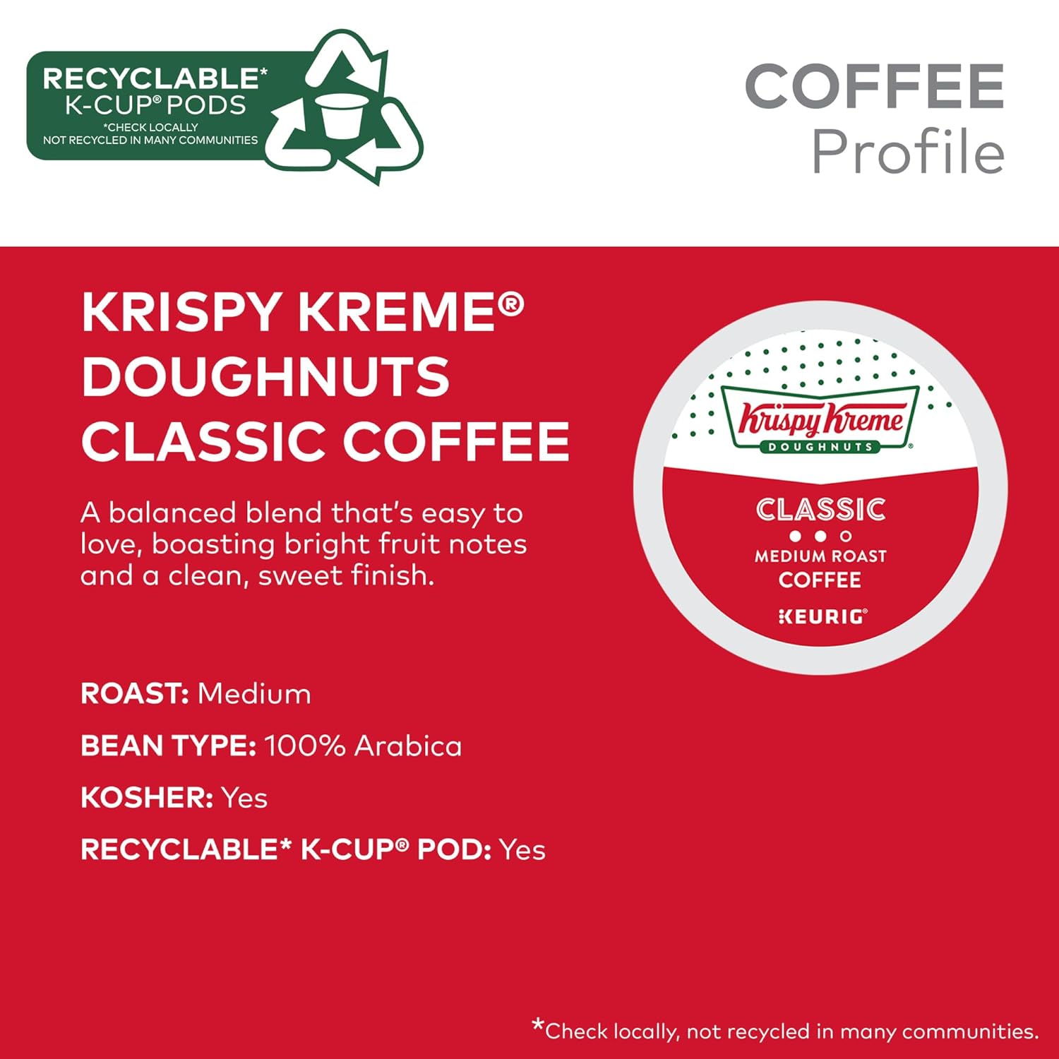 Krispy Kreme Classic Coffee, Keurig Single Serve K-Cup Pods, Medium Roast, 96 Count - Image 5