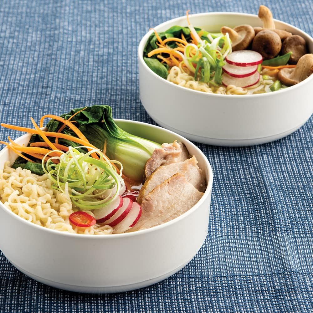 Nordic Ware Soup or Salad Bowl, Set of 2, White, Microwave Safe Polypropylene - Image 3