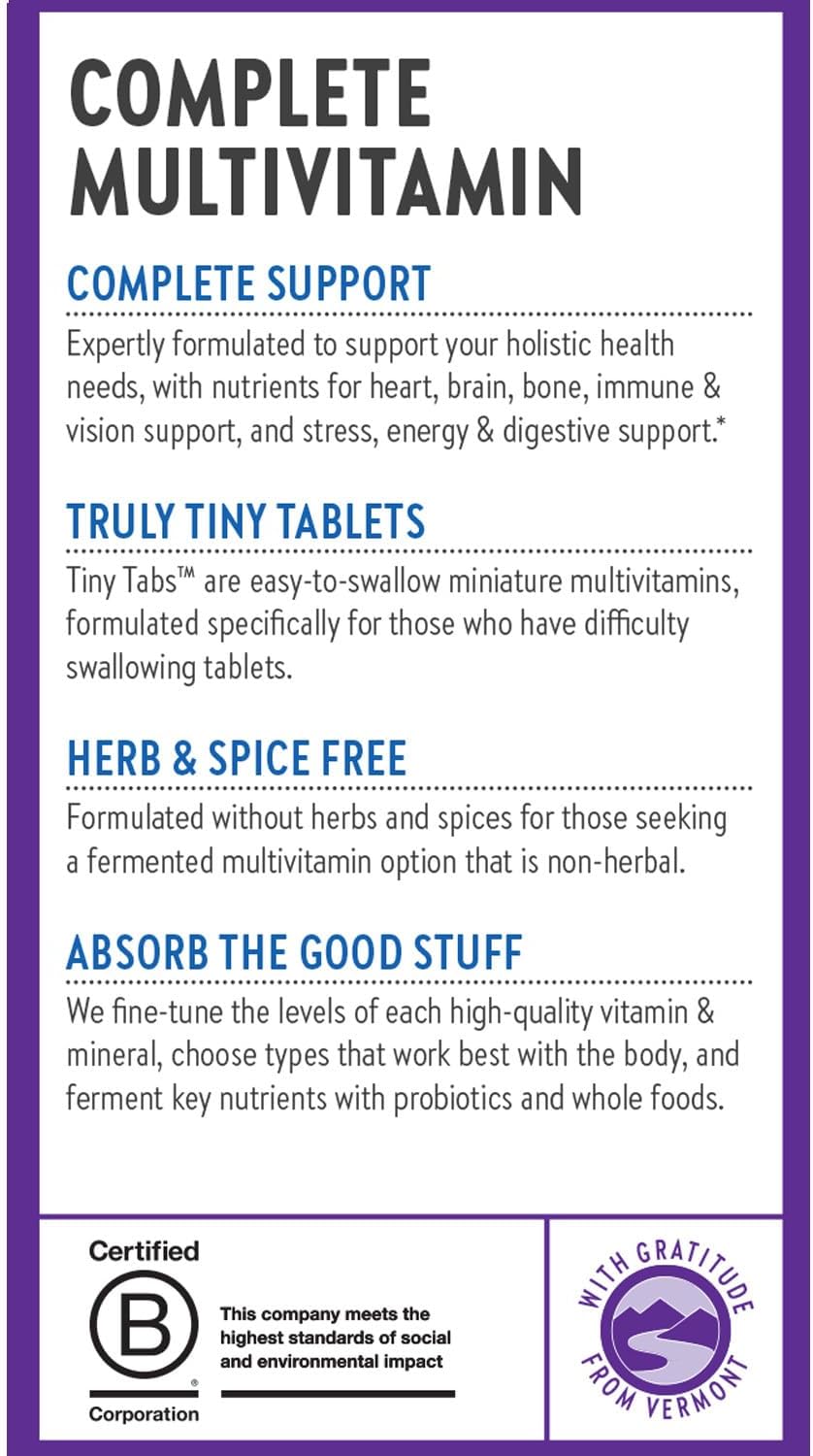 New Chapter Tiny Tabs Multivitamin with 20+ Nutrients for Immune, Cellular Energy & Stress Support, Including Vitamin D3 + B Vitamins, 192 Count - Image 9