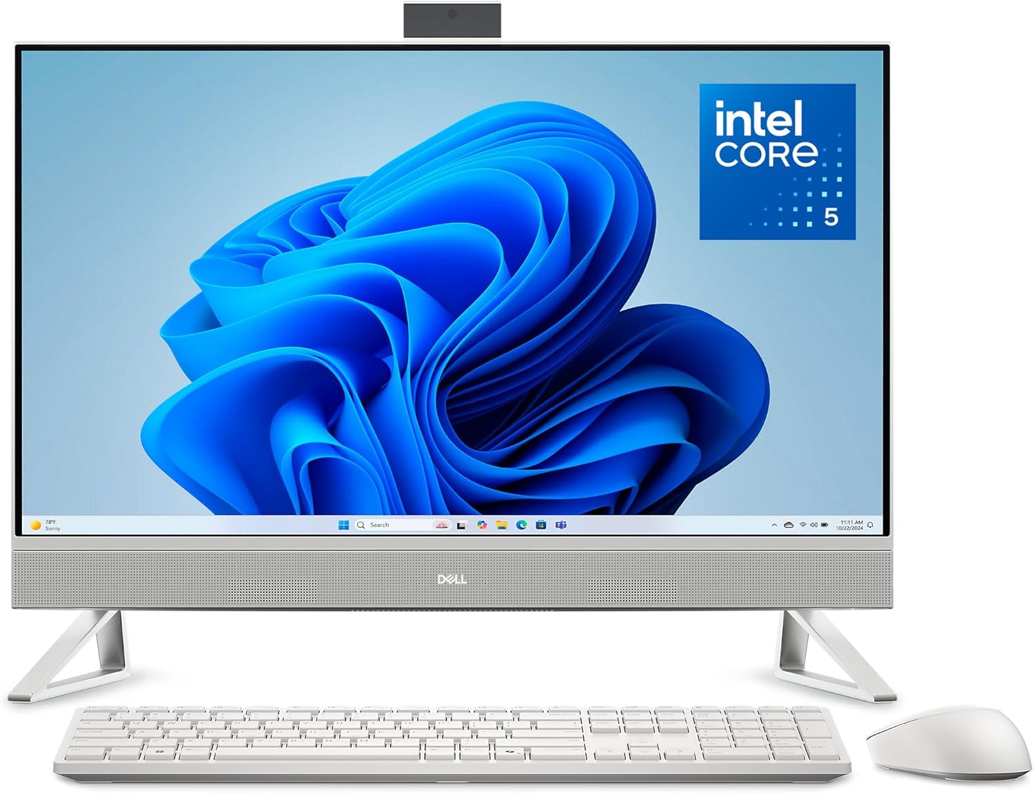 Dell 27 All-in-One Desktop ec27250-27-inch FHD (1920 x 1080) Display, Intel Core 5 Processor 120U, Graphics, 16GB DDR5 RAM, 512GB SSD, Windows 11 Home, Onsite Service - White - Image 2