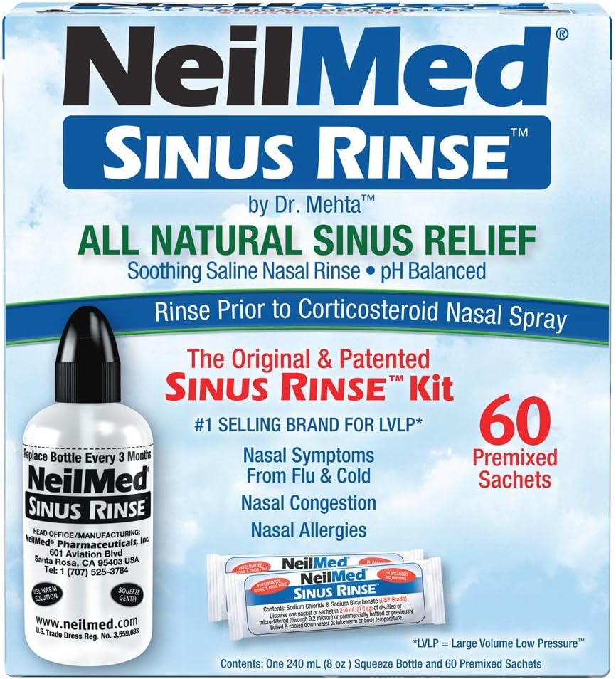 NeilMed Sinus Rinse - A Complete Sinus Nasal Rinse Kit, 50 count (Pack of 1) Count may vary - Image 3