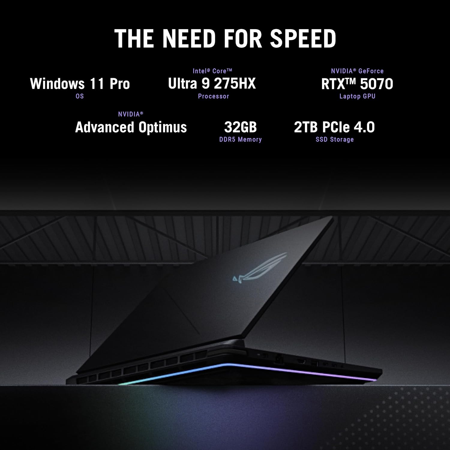 ASUS ROG Strix G16 (2025) Gaming Laptop, 16” ROG Nebula Display 16:10 2.5K 240Hz/3ms, NVIDIA® GeForce RTX™ 5070 Laptop GPU, Intel® Core™ Ultra 9 275HX, 32GB DDR5, 2TB Gen 4 SSD, Wi-Fi 7, Win 11 Pro - Image 9
