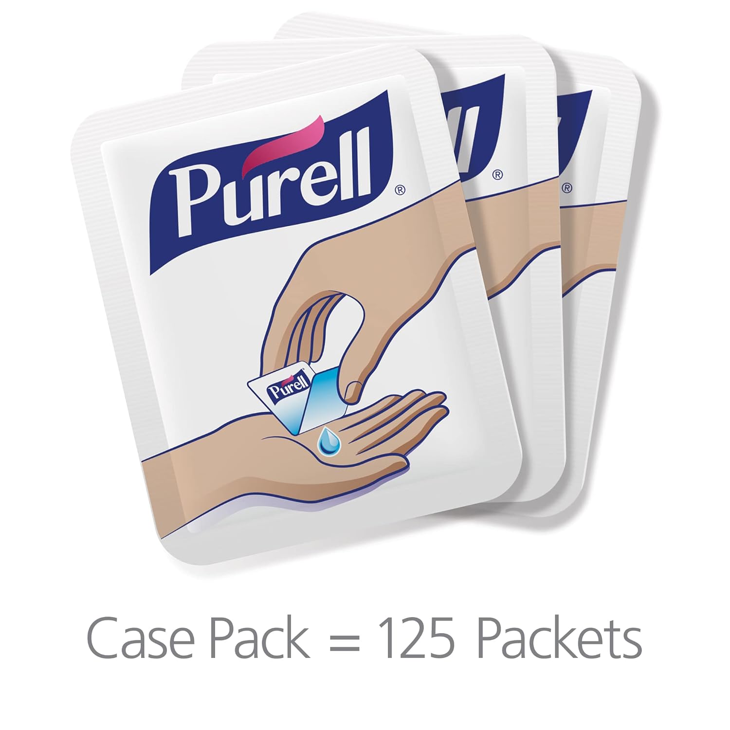 PURELL SINGLES Advanced Hand Sanitizer Gel, Fragrance Free, 125 Count Single-Use Travel-Size Packets - 9620-12-125EC (Pack of 1) - Image 2