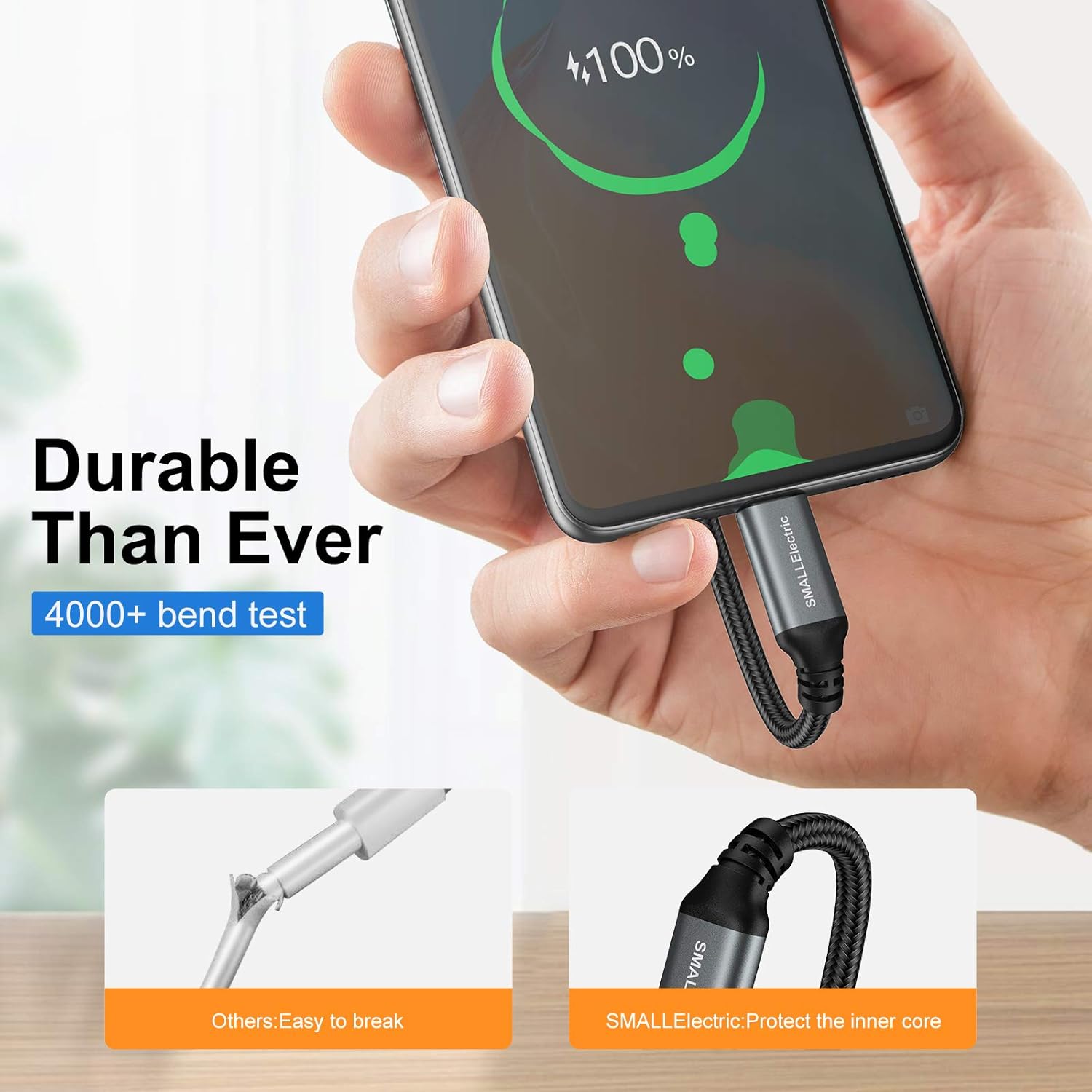 USB Type-C to A Cable 5pack 6ft Braided Fast Charging 3A Quick Charger Cord, 6 Foot Compatible iPhone 17/17 Pro/16e/16/15 Pro Max,Samsung Galaxy S10 S9 S8 Plus, Note 10 9 8, LG V50 V40 G8 G7(Grey) - Image 3