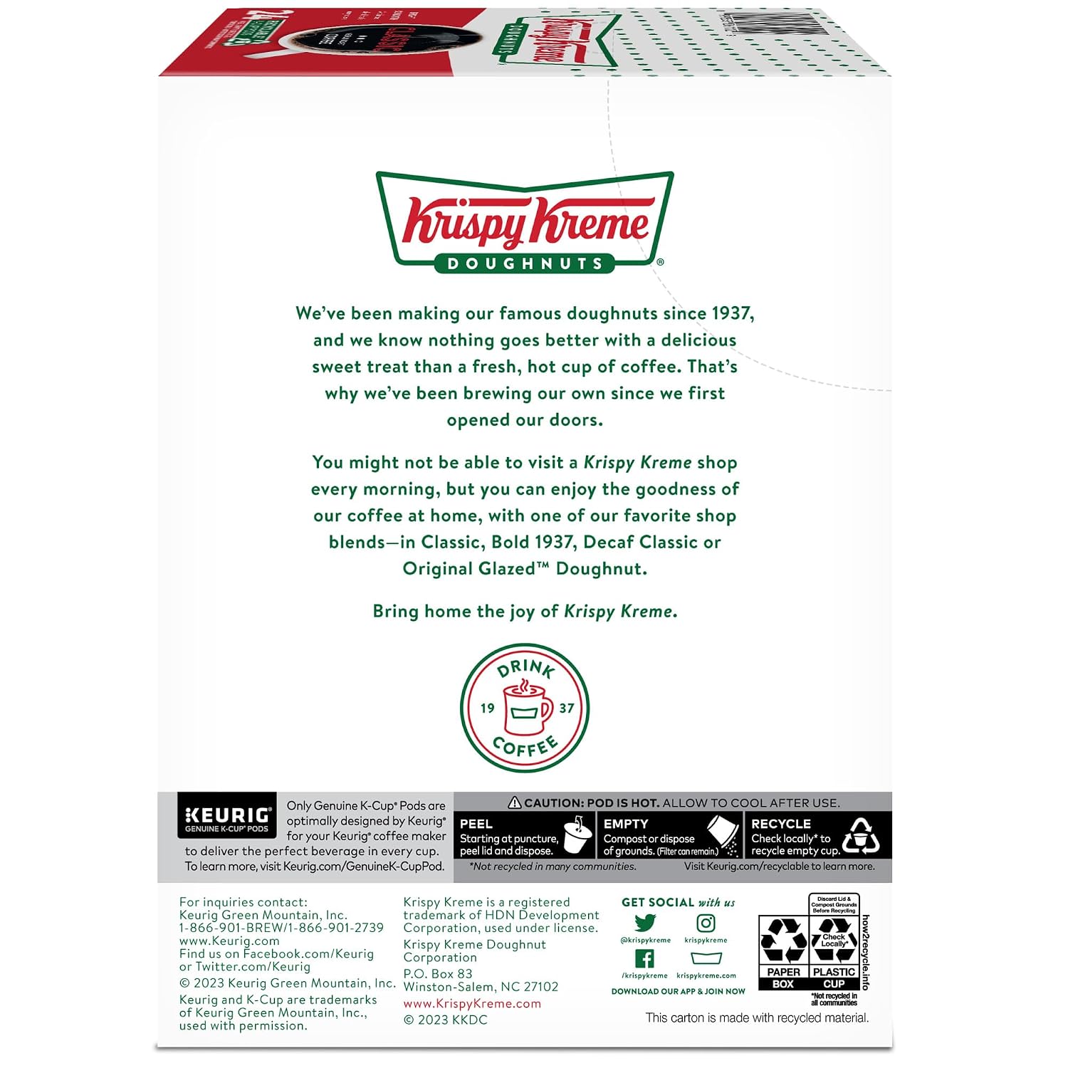 Krispy Kreme Classic Coffee, Keurig Single Serve K-Cup Pods, Medium Roast, 96 Count - Image 18