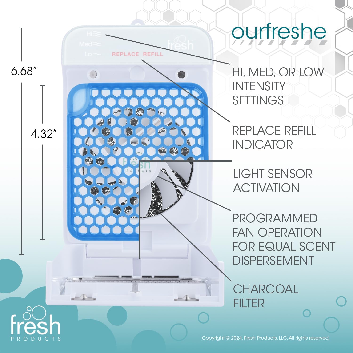 Fresh Products ourfreshe Plug In Air Freshener 30 Day Refills Replace Messy Aerosols with Dry Fragrance For Use in Medium Sized Spaces Cotton Blossom 6 Pack - Image 5