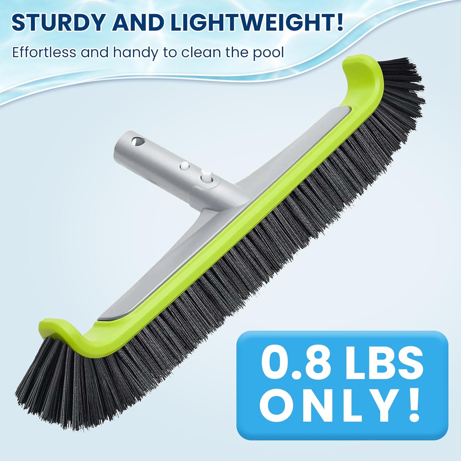 Sepetrel 17.5" Pool Brush Head for Cleaning Walls,Heavy Duty Inground/Above Ground Swimming Pool Scrub Brushes with Premium Strong Bristle & Reinforced Aluminium Back - Image 5