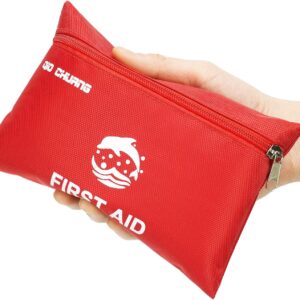 Small Travel First Aid Kit – 87 Piece Clean, Treat and Protect Most Injuries,Ready for Emergency at Home, Outdoors, Car, Camping, Workplace, Hiking.