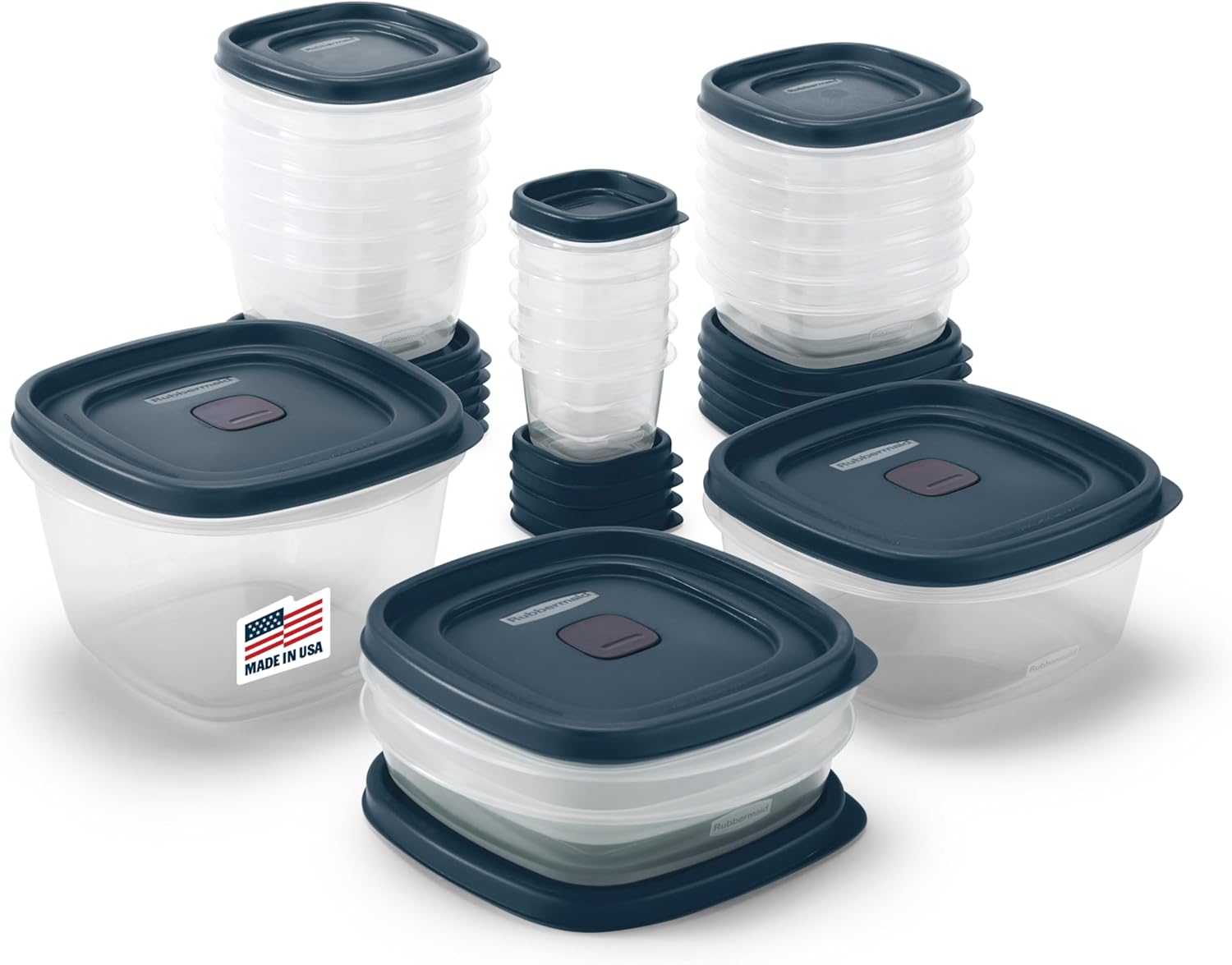 Rubbermaid EasyFindLids Food Storage Containers in Special-Edition Insignia Blue, 42 Piece - Image 2
